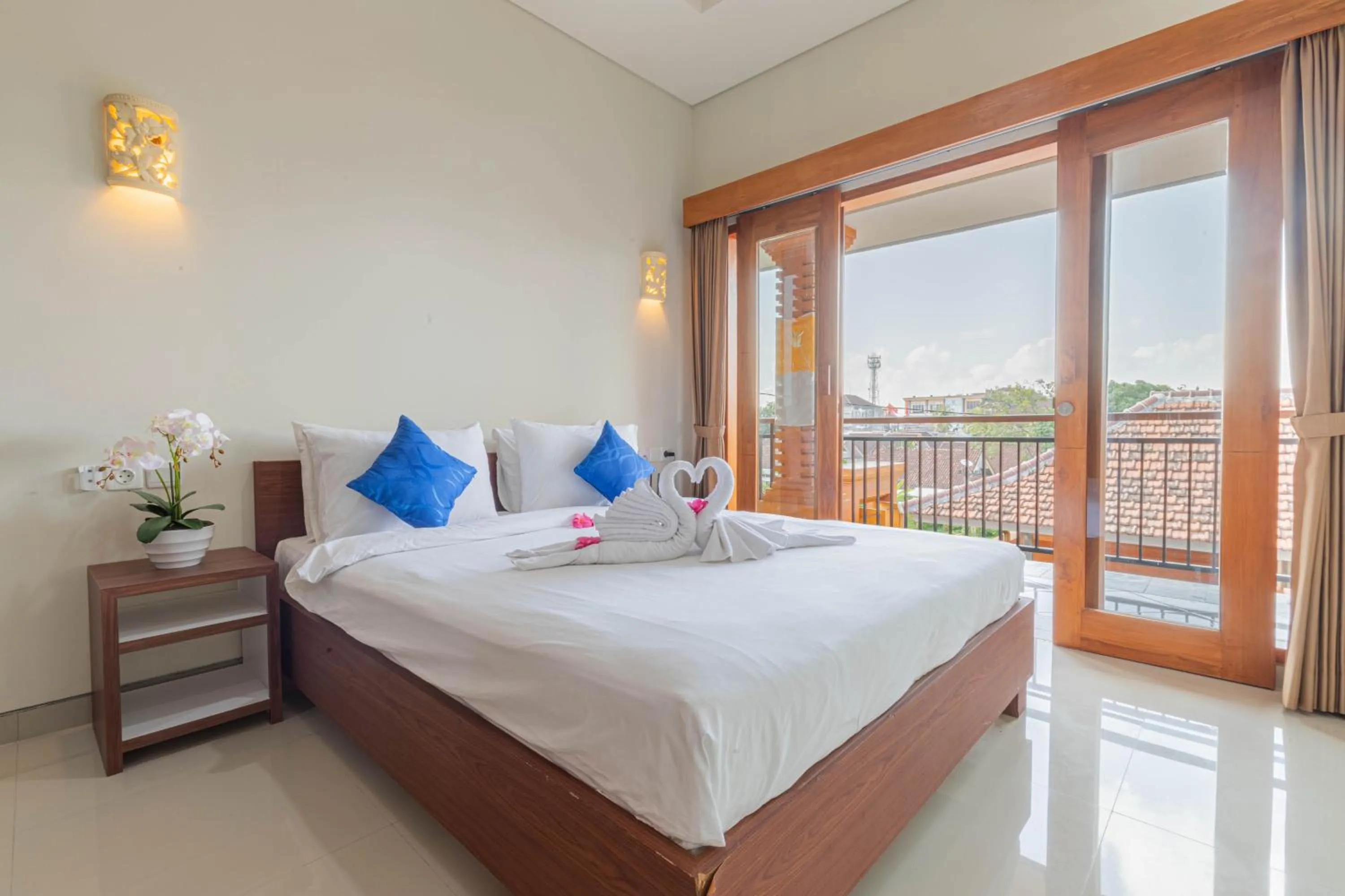 Bed in Candra Loka Studio & Apartment by The Loka