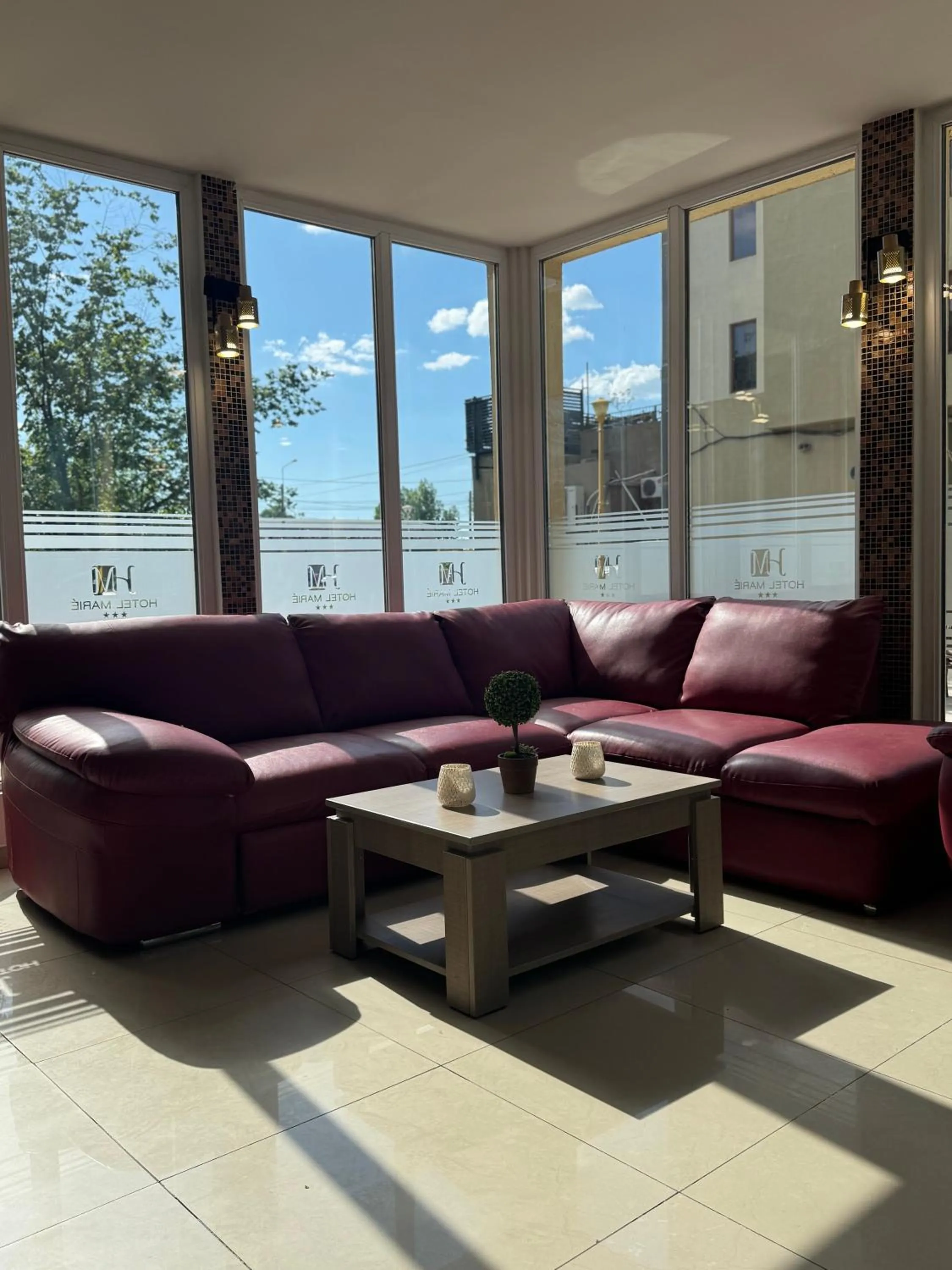 Seating area in Hotel Marie