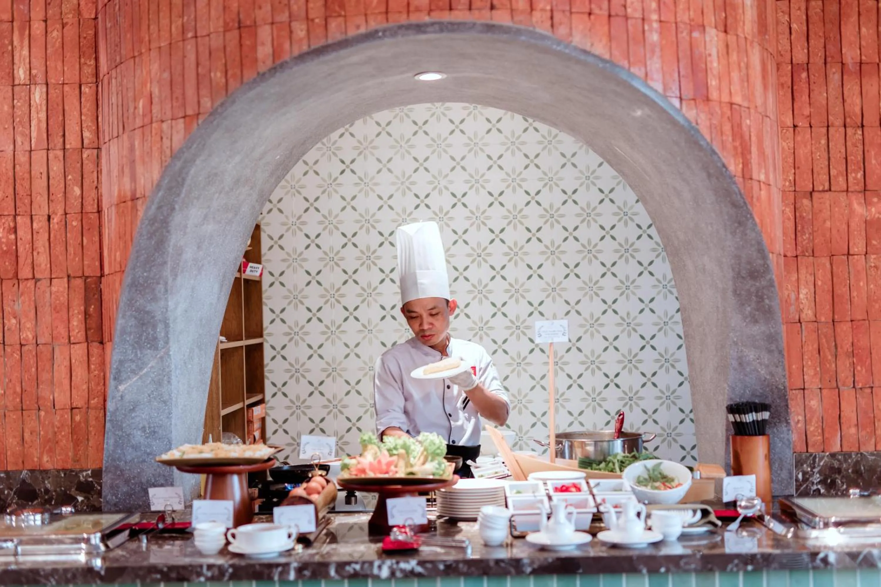 Communal kitchen in Little Gem Hoi An Boutique Hotel & Spa