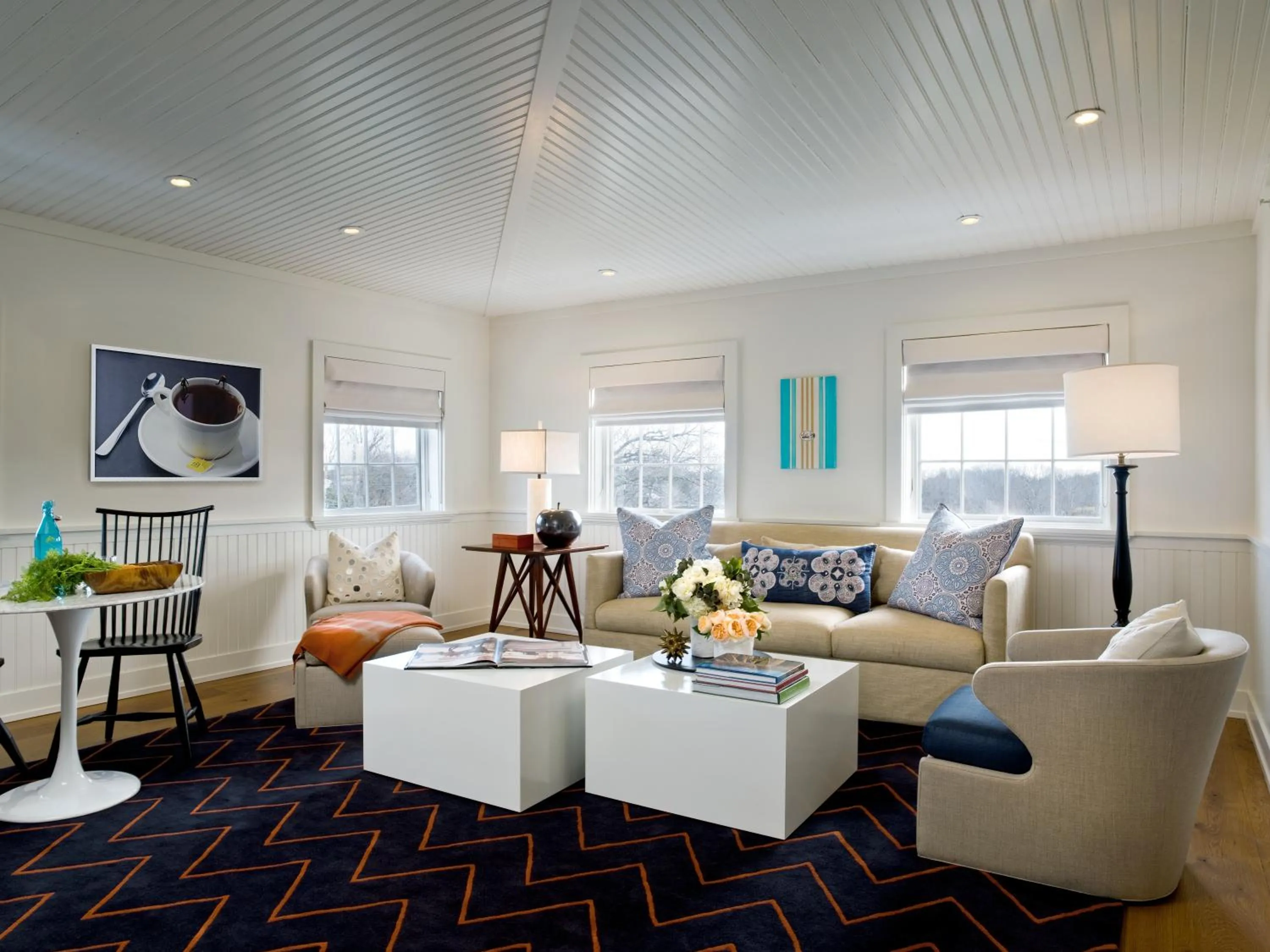 Living room in Topping Rose House