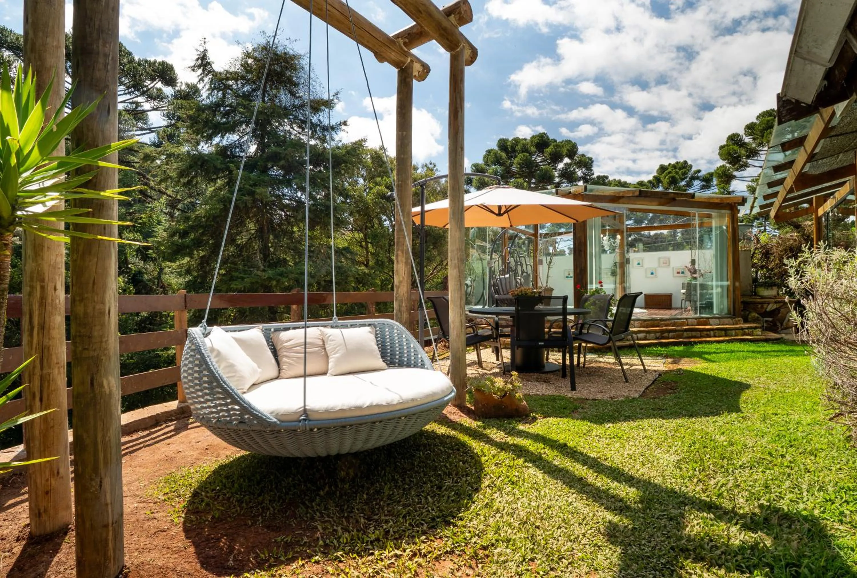 Garden in Pousada Apple House Campos do Jordao