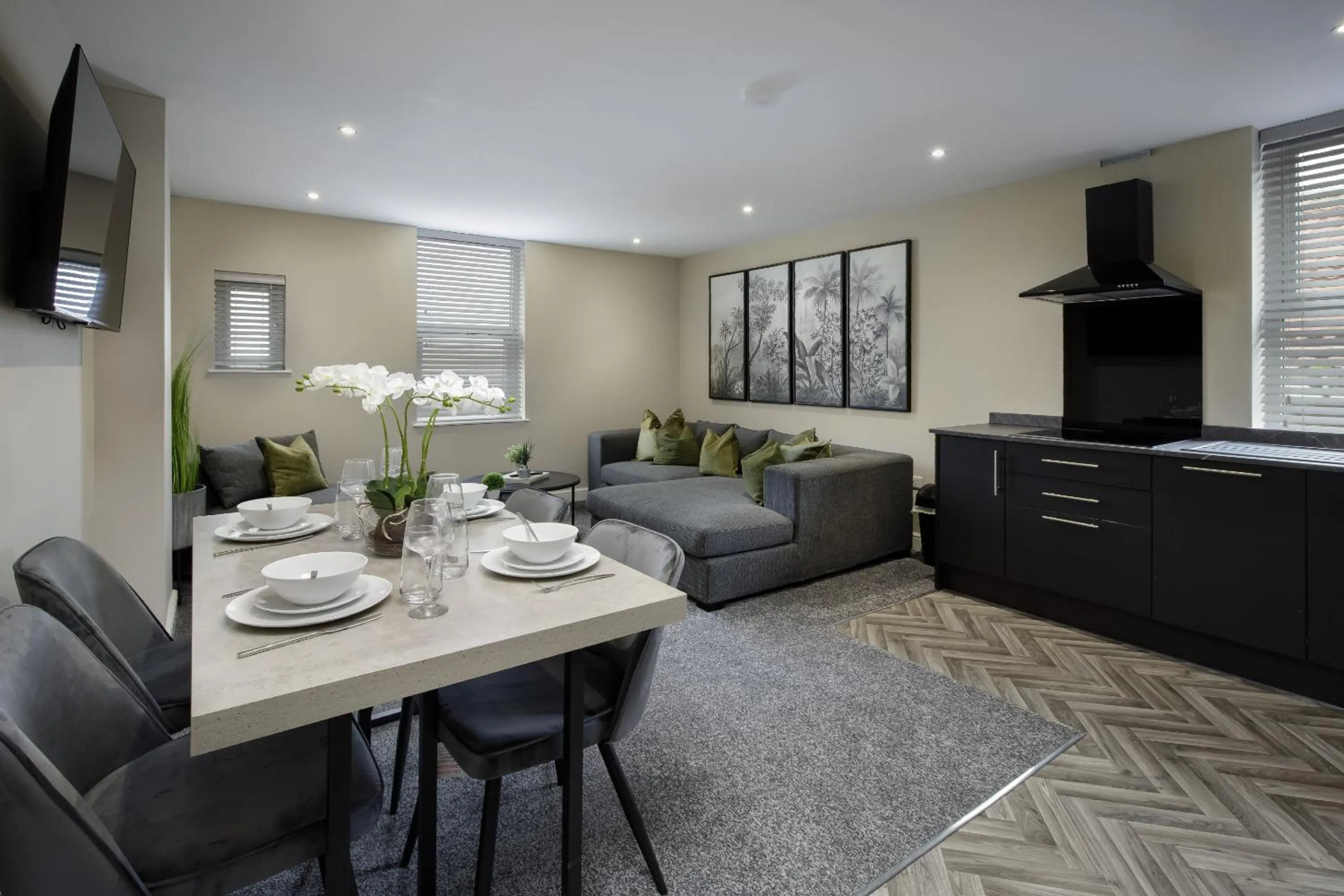 Living room in The Blackpool Beach Boutique Apartments