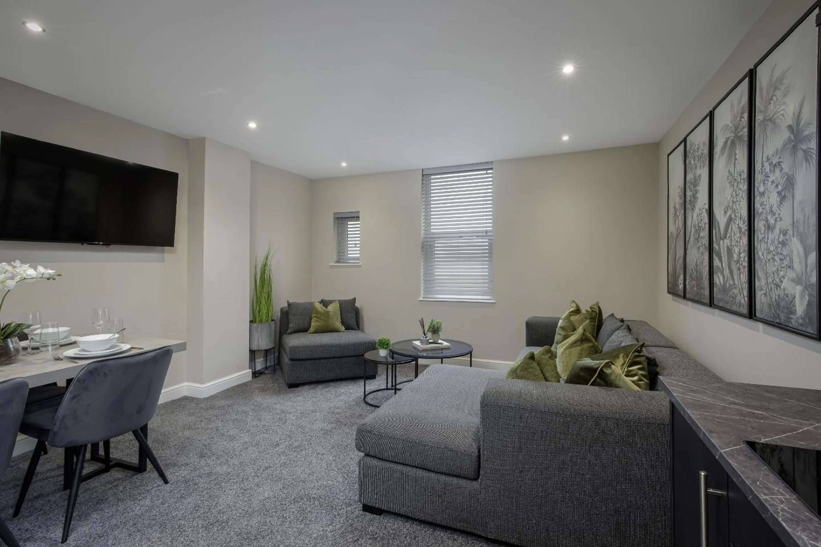 Living room in The Blackpool Beach Boutique Apartments