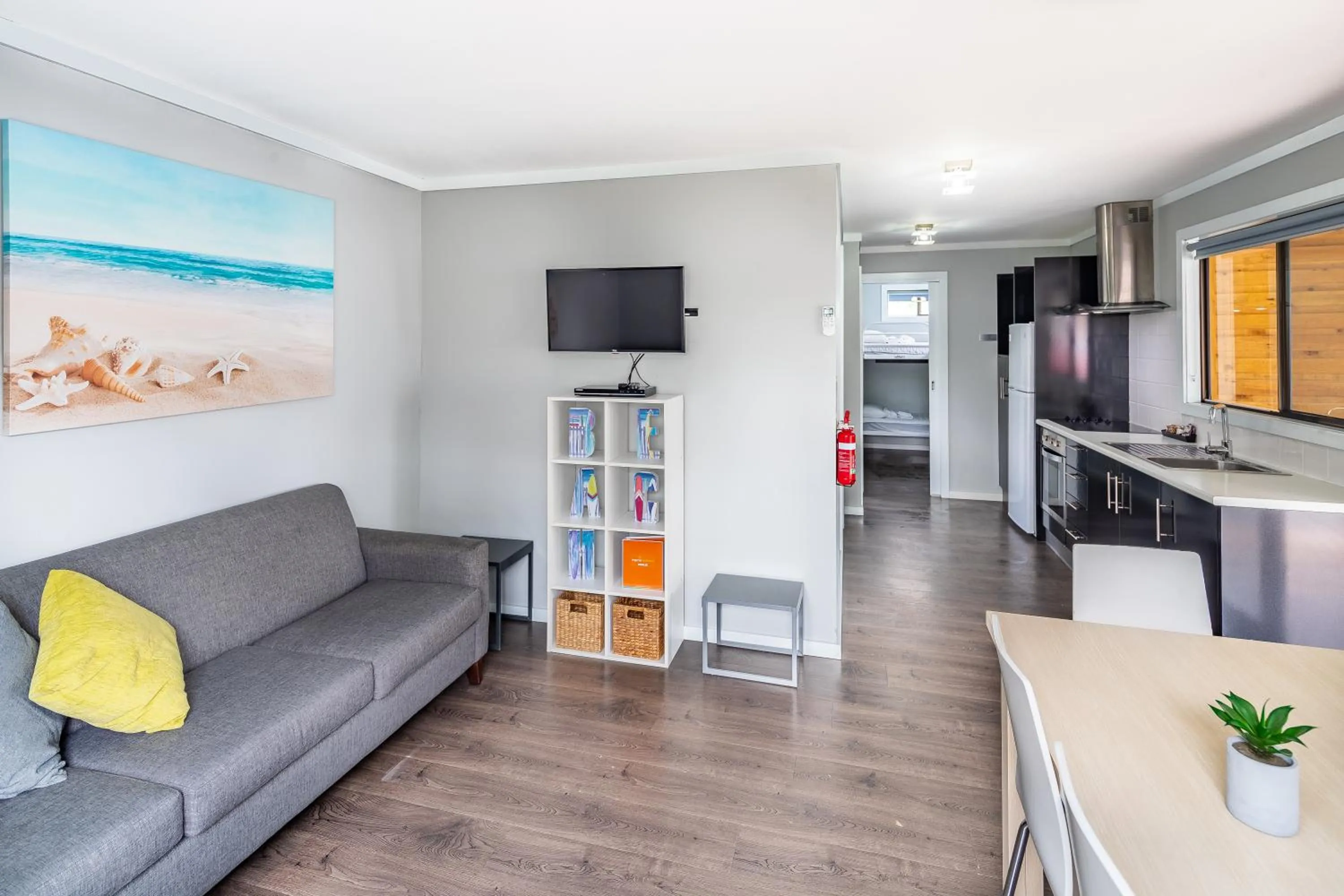 Living room in NRMA Broulee Holiday park