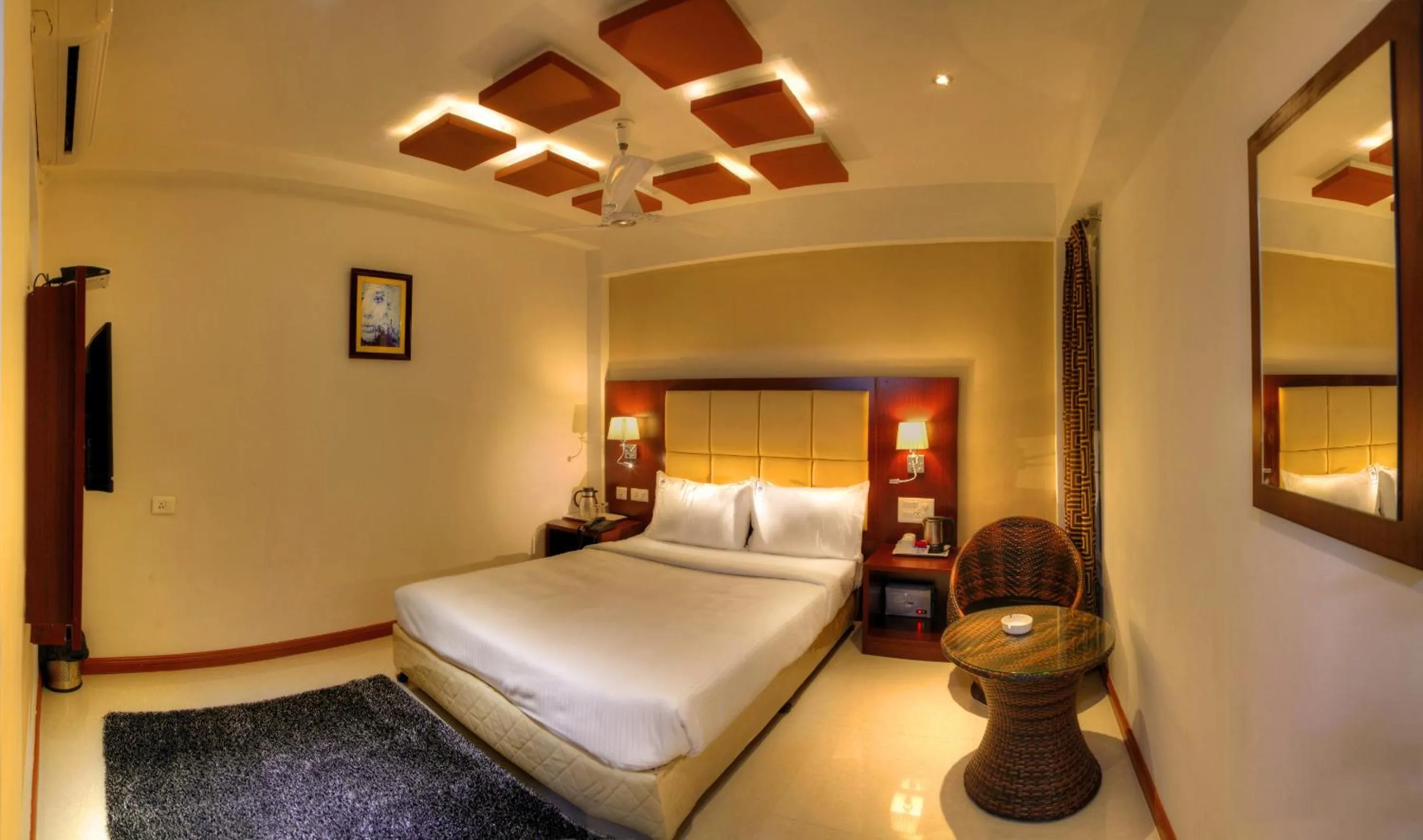 Photo of the whole room, Bed in Rajmahal Inn