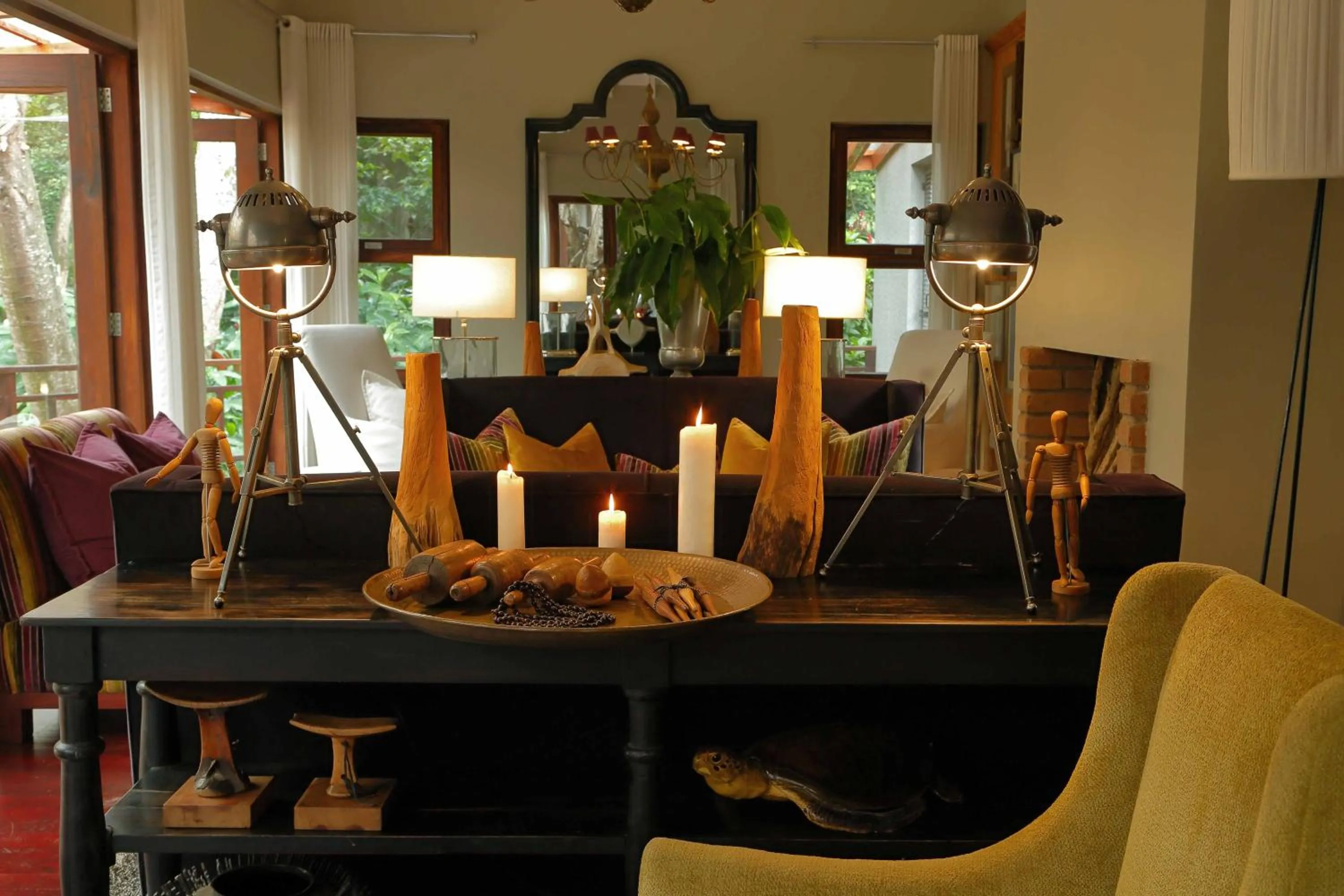 Living room in Lake Duluti Lodge