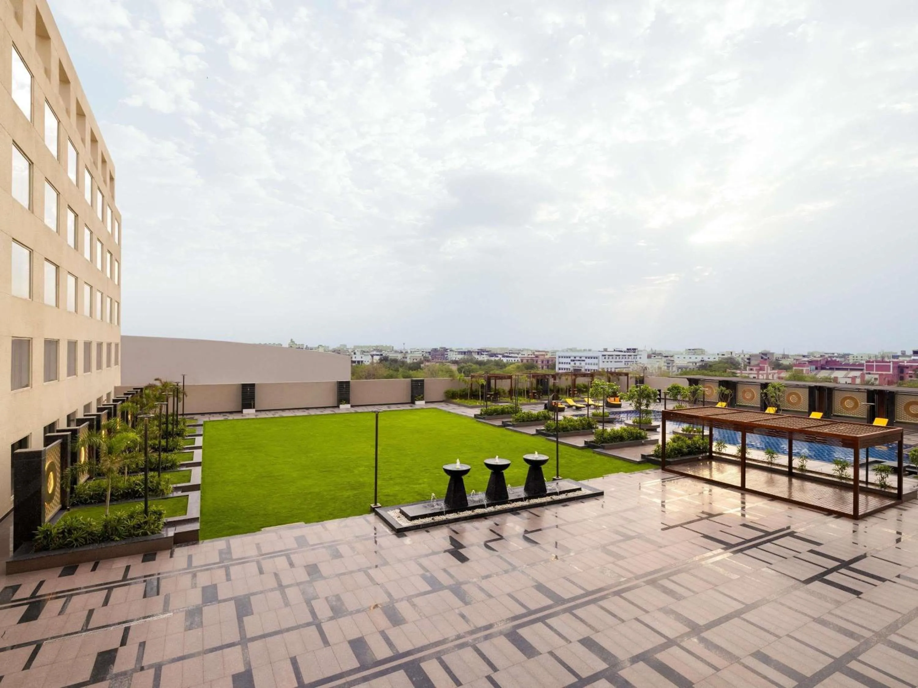 Pool view in Novotel Jaipur Convention Centre