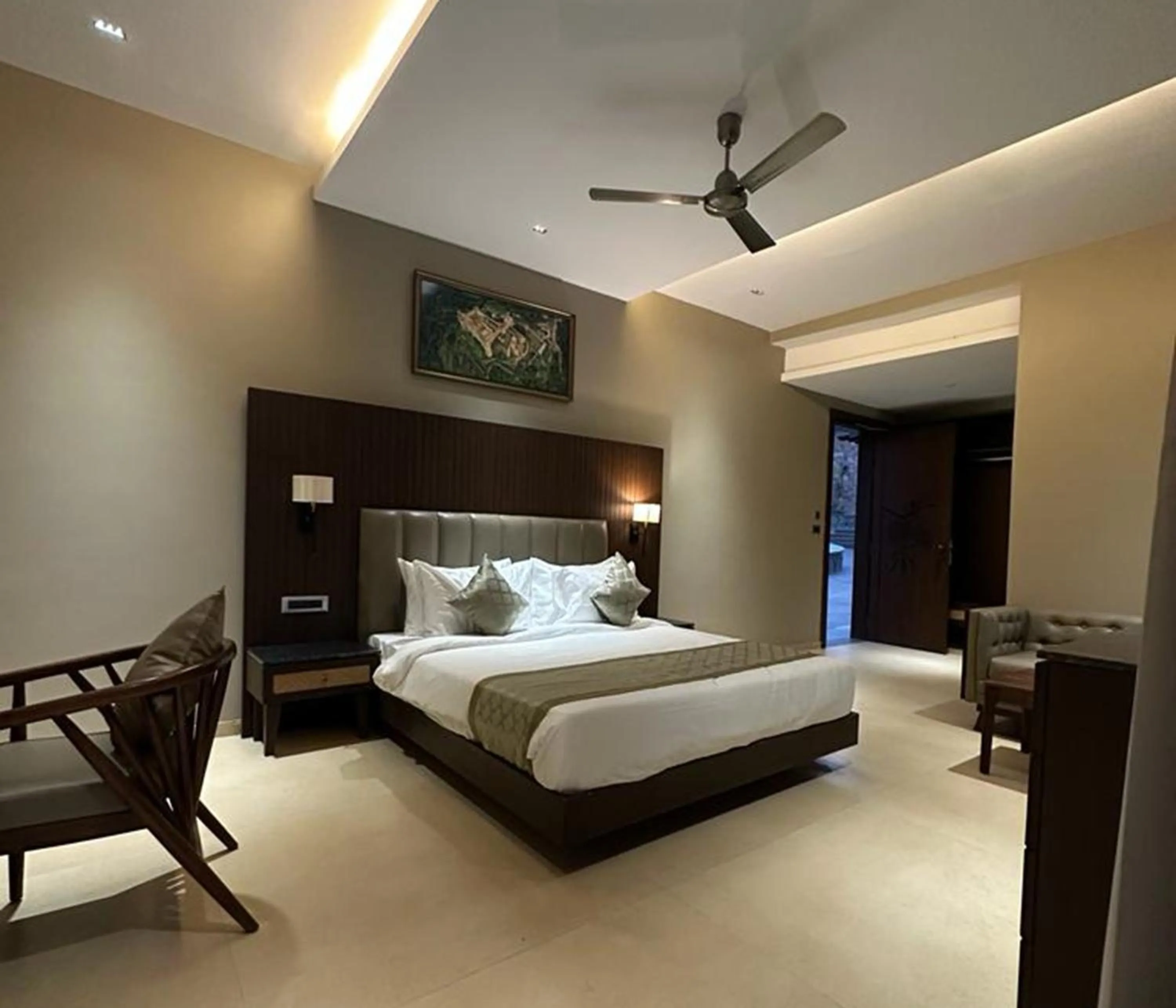 Bed in Sajjan Bagh Resort Kumbhalgarh