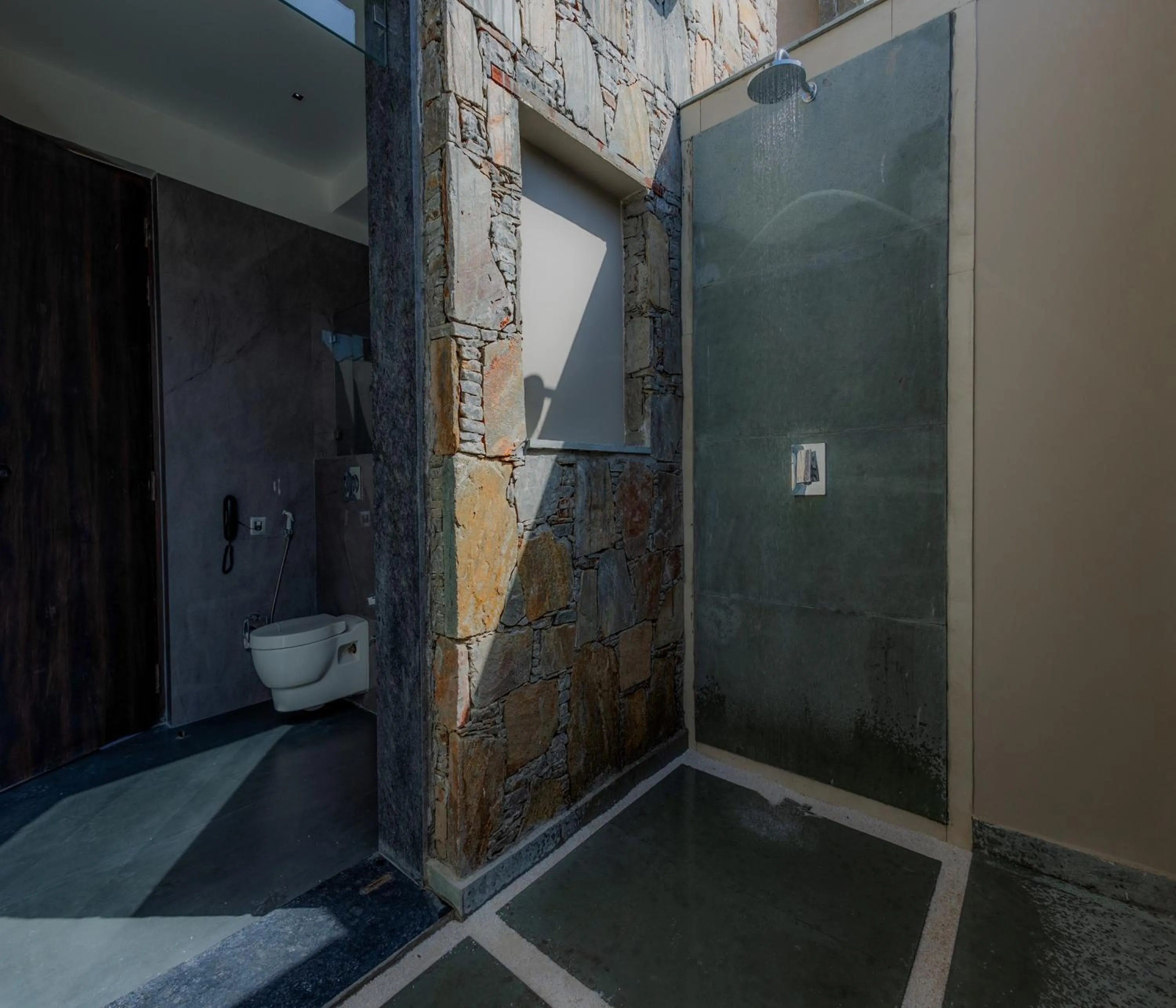 Shower in Sajjan Bagh Resort Kumbhalgarh