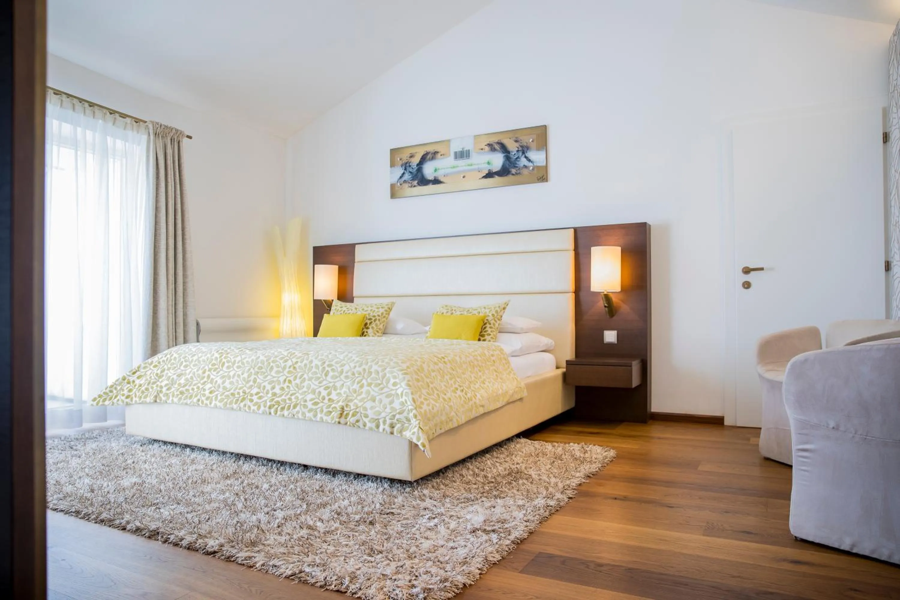 Bed in Iris Porsche Hotel & Restaurant