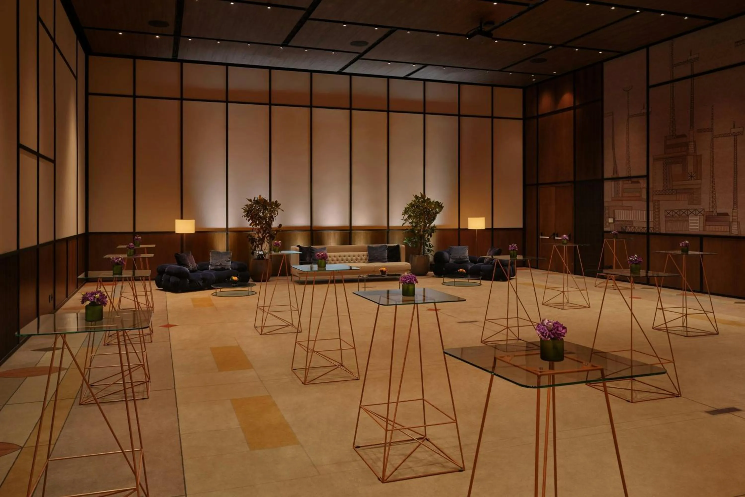 Lobby or reception in Dorothea Hotel, Budapest, Autograph Collection