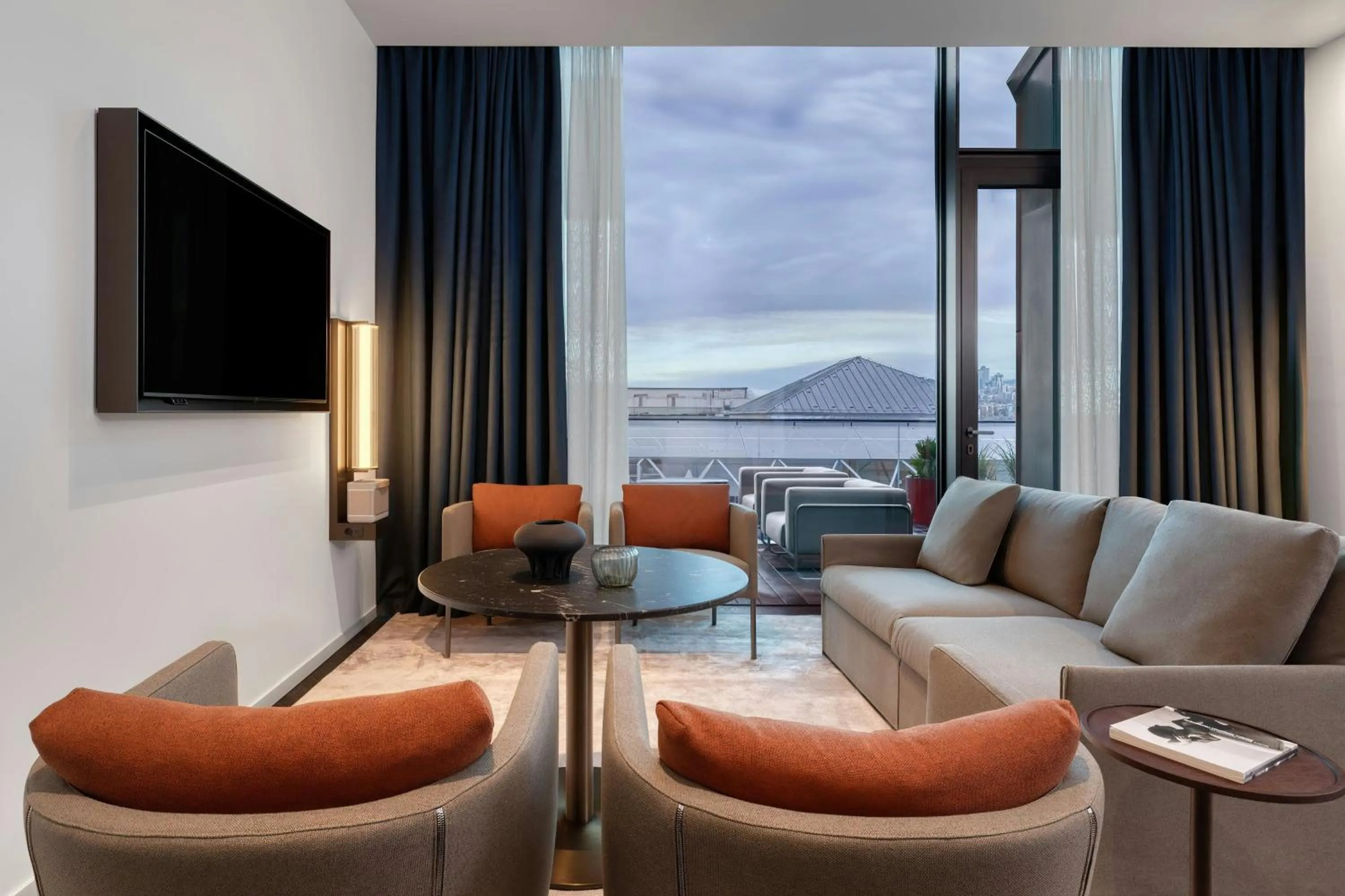 Living room in Dorothea Hotel, Budapest, Autograph Collection