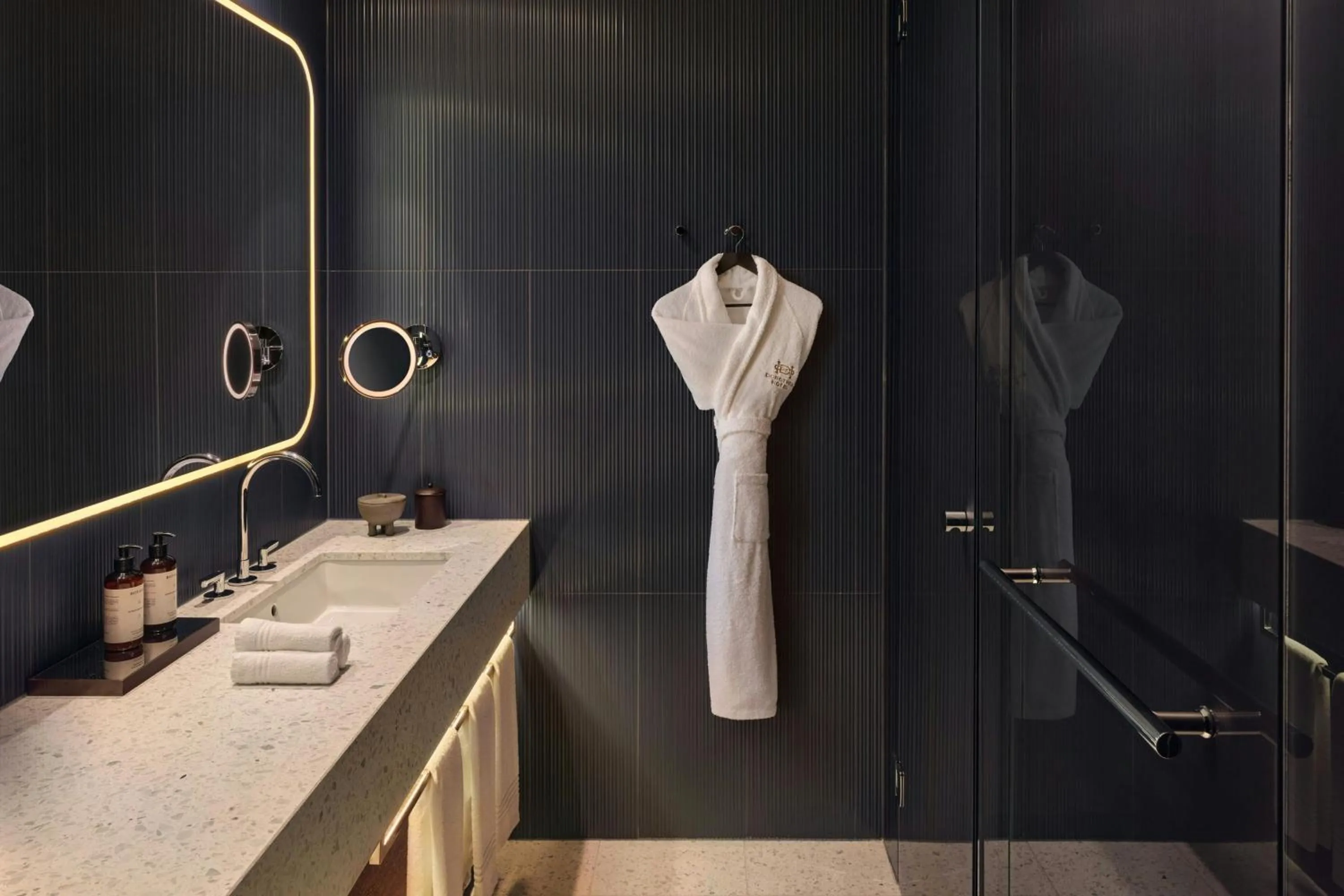 Bathroom in Dorothea Hotel, Budapest, Autograph Collection