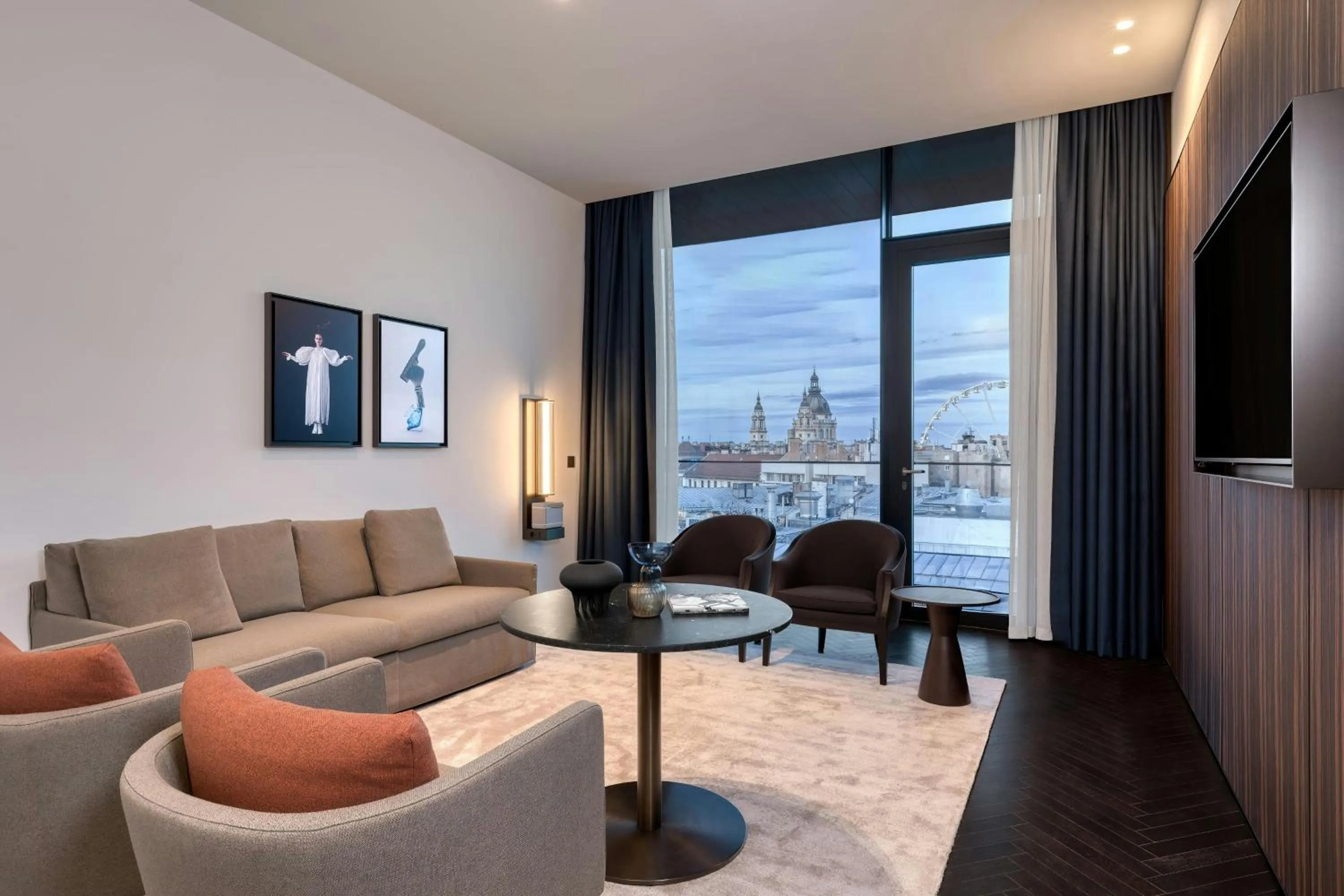 Living room in Dorothea Hotel, Budapest, Autograph Collection