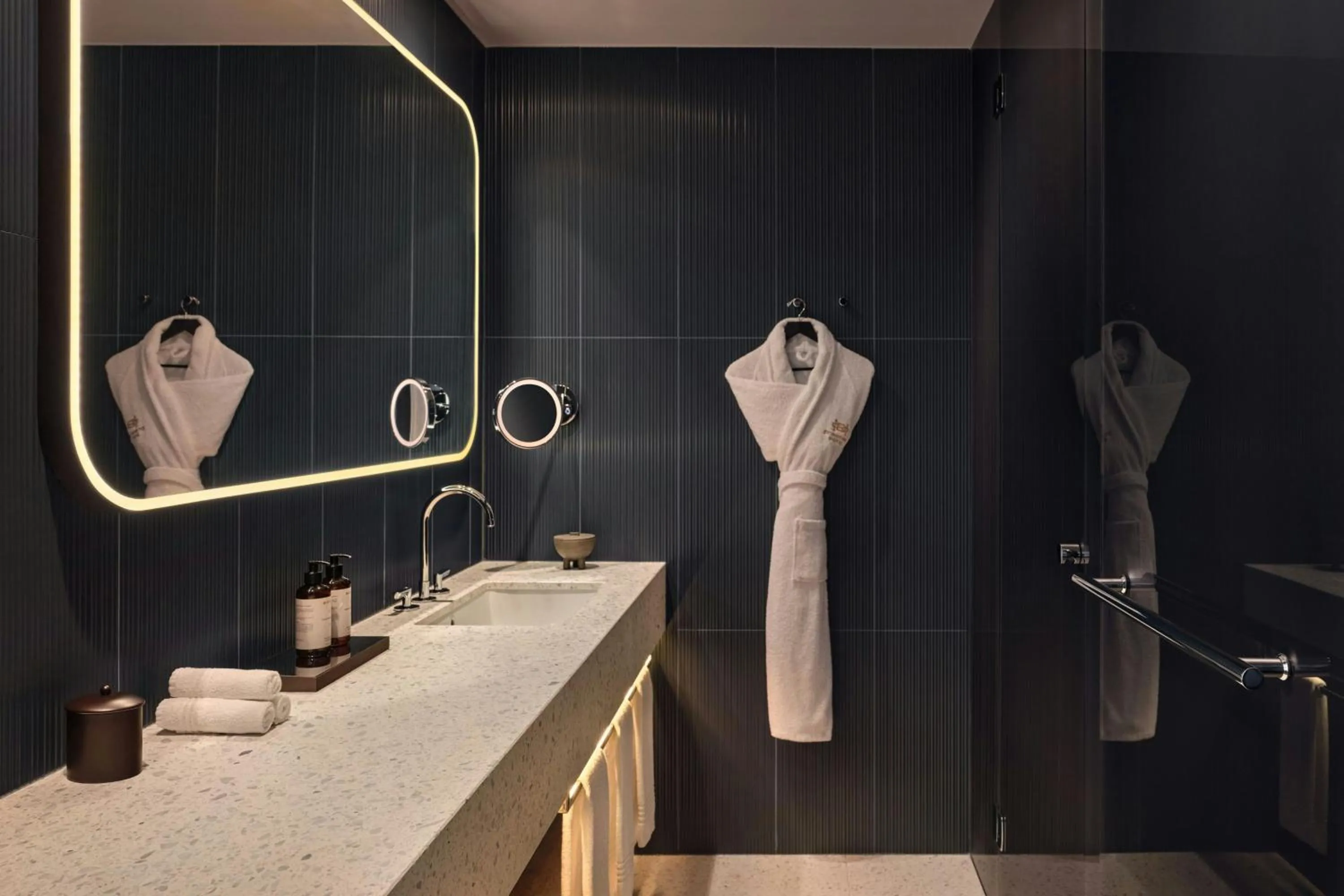 Bathroom in Dorothea Hotel, Budapest, Autograph Collection