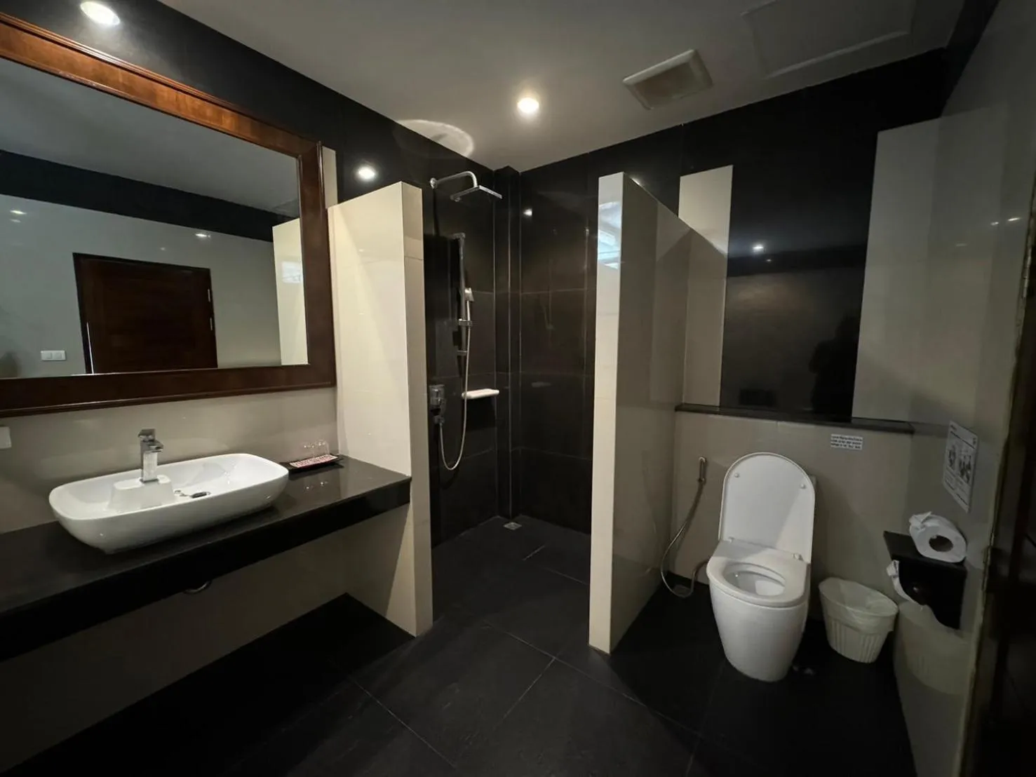 Shower in Hotel and Beach Bungalow at Lanta Resort