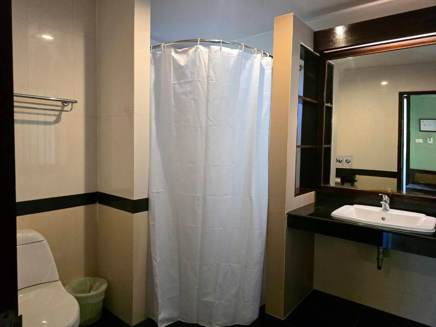 Shower in Hotel and Beach Bungalow at Lanta Resort