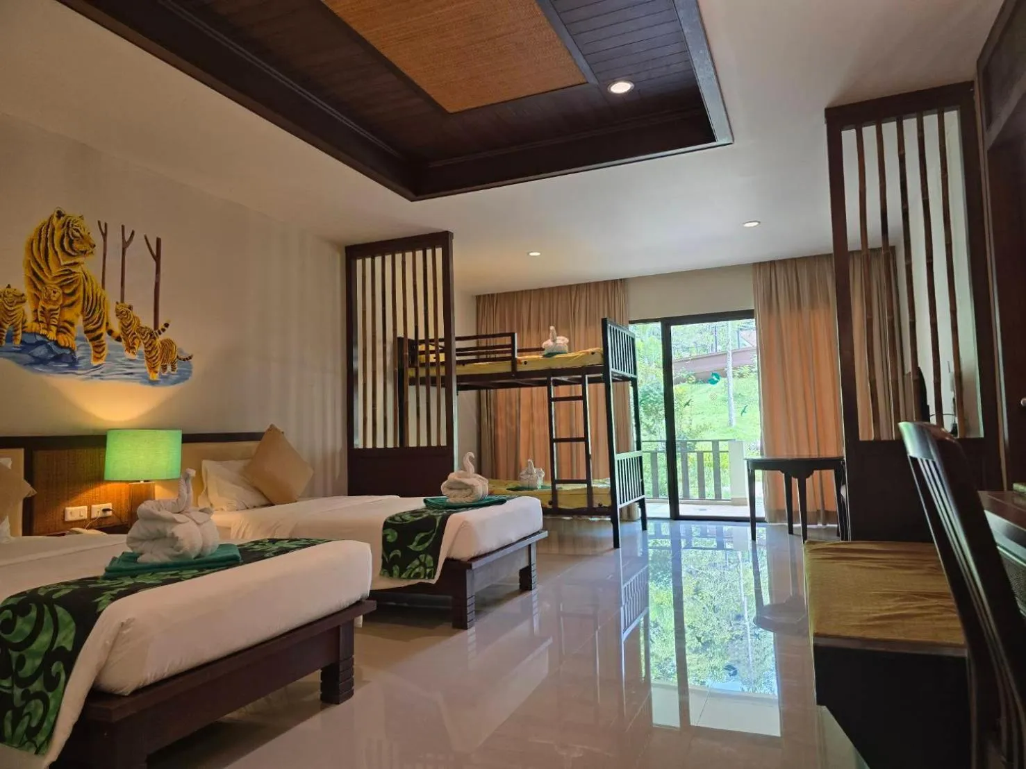 View (from property/room), Bed in Hotel and Beach Bungalow at Lanta Resort