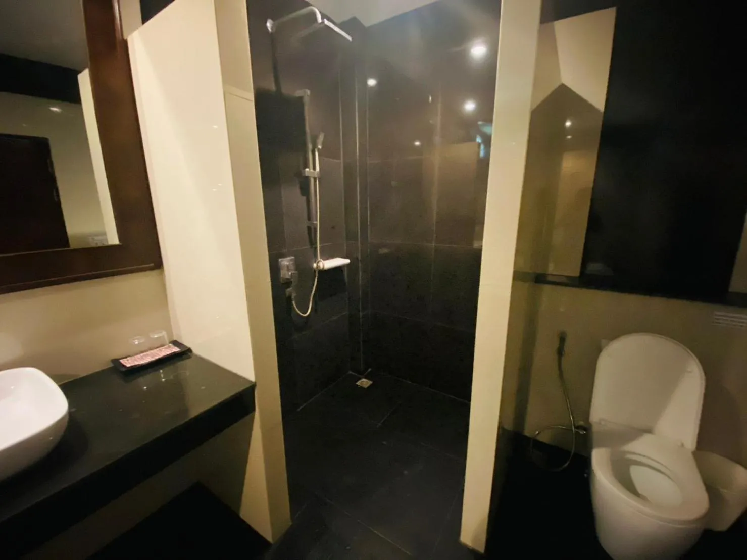 Shower in Hotel and Beach Bungalow at Lanta Resort