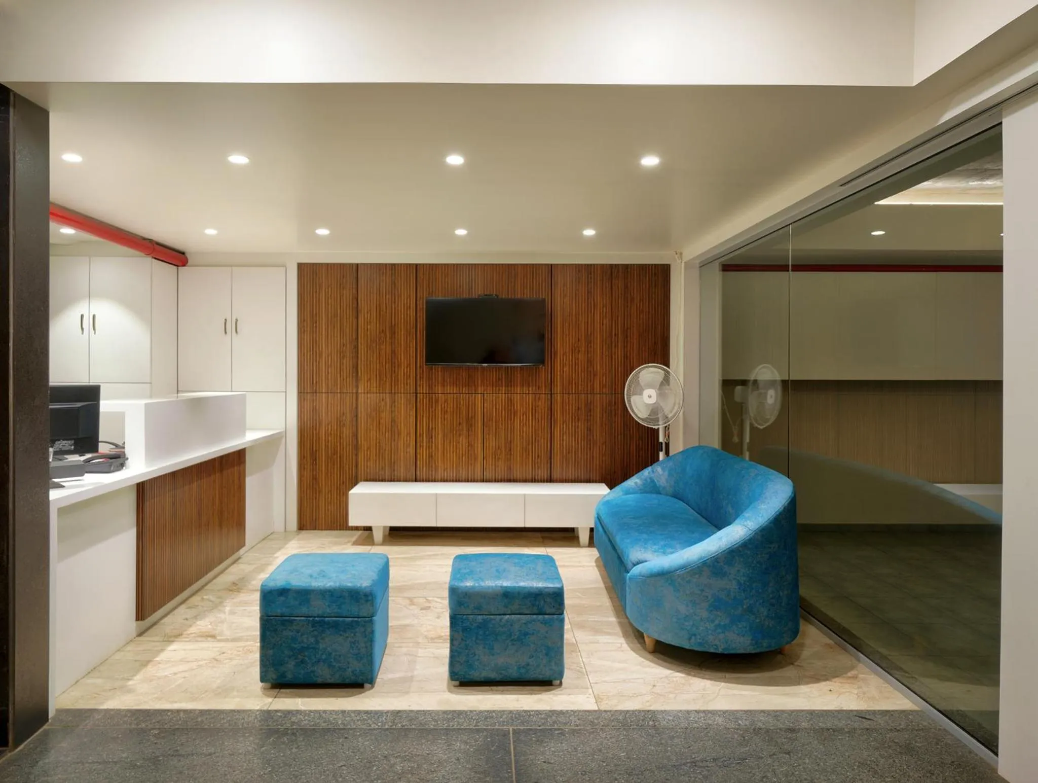 Seating area in Hotel Swamini Kolhapur