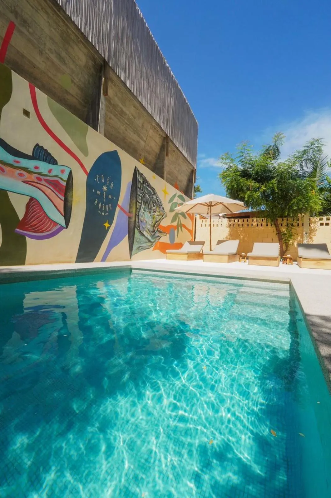 Pool view in Casa Borka LUXURY FULLY FURNISHED BEACH CONDOS WITH POOL