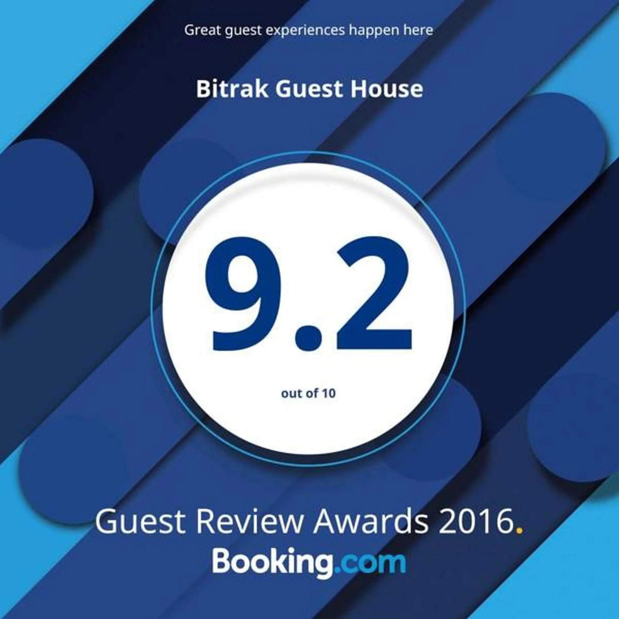 Certificate/Award in Bitrak Guest House