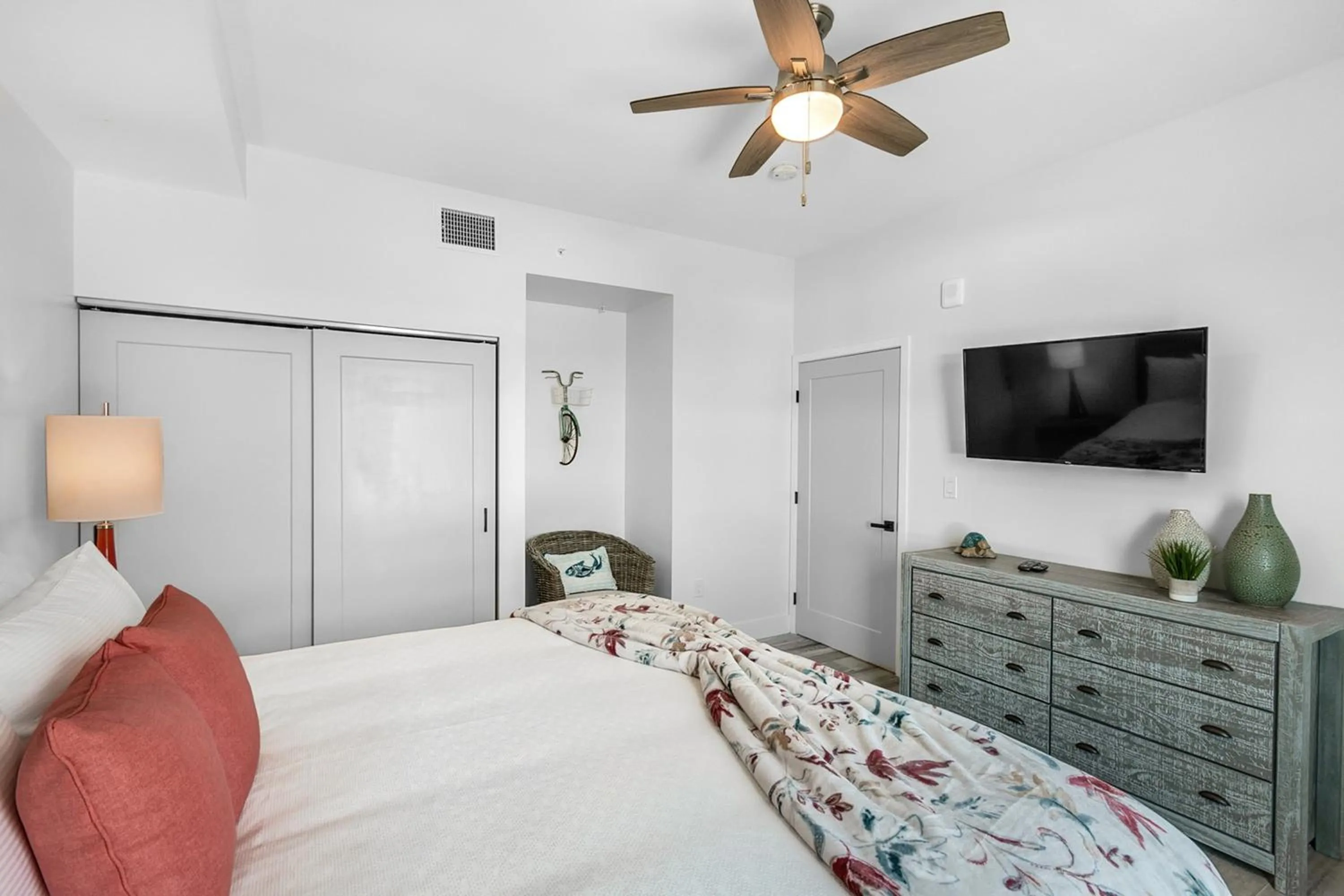 Bed in Dolphins Vacation Rental