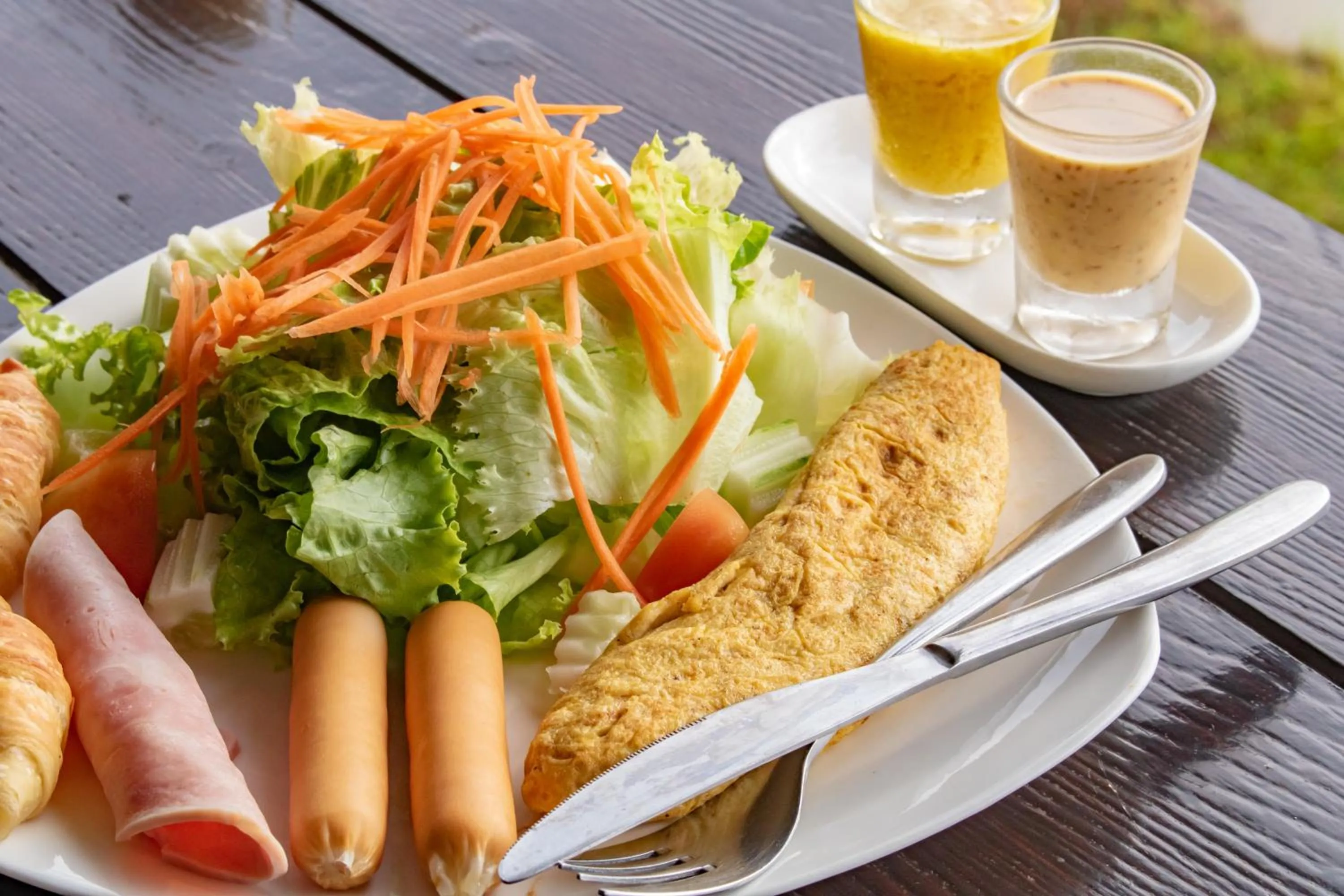 Breakfast in Sangthong Resort at Chiang Klang