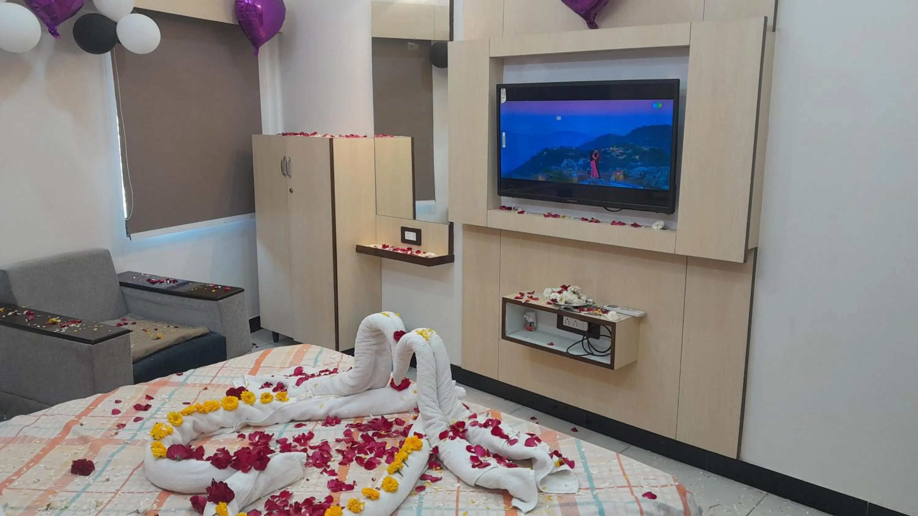 Bed in Hotel Sun Palace