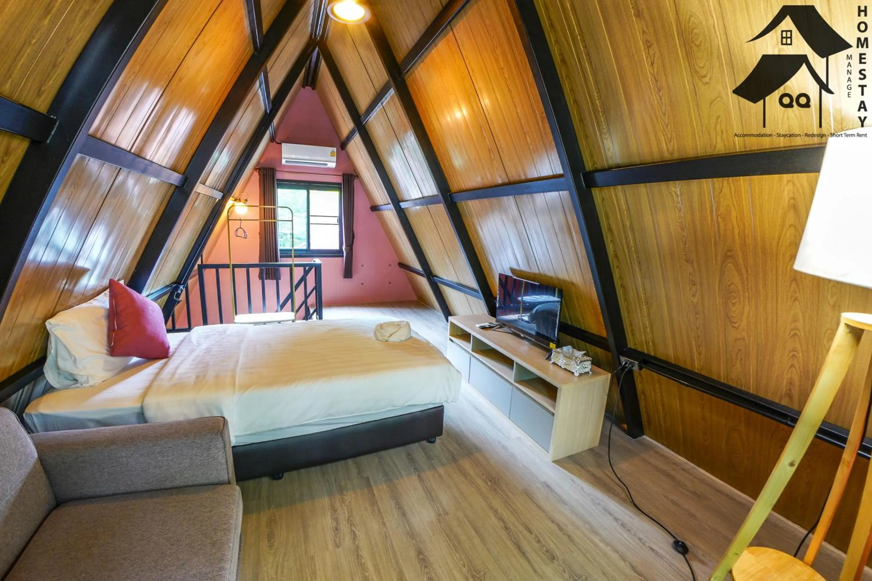 Bed in Happy Garden Resort Betong