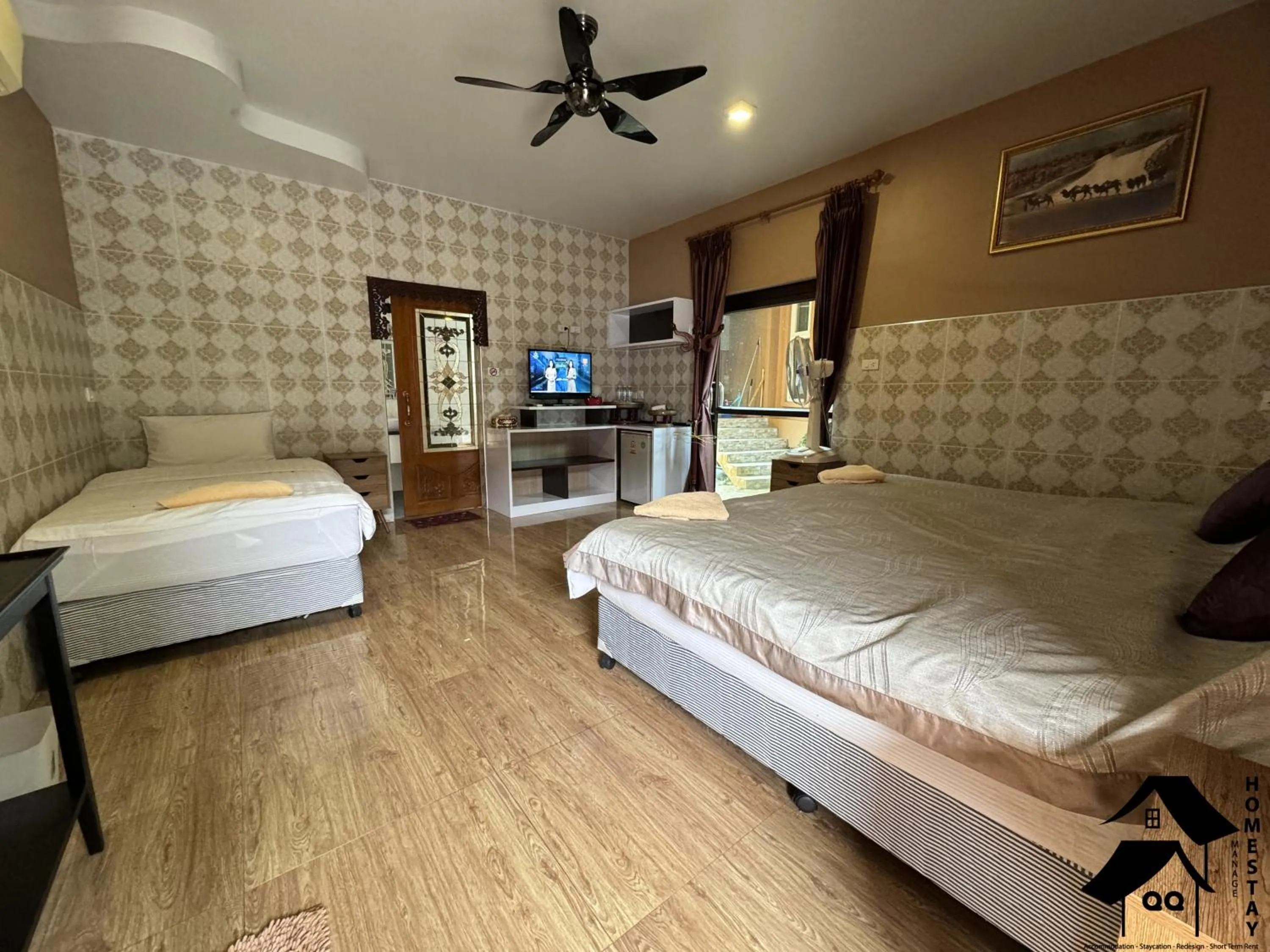Bed in Happy Garden Resort Betong