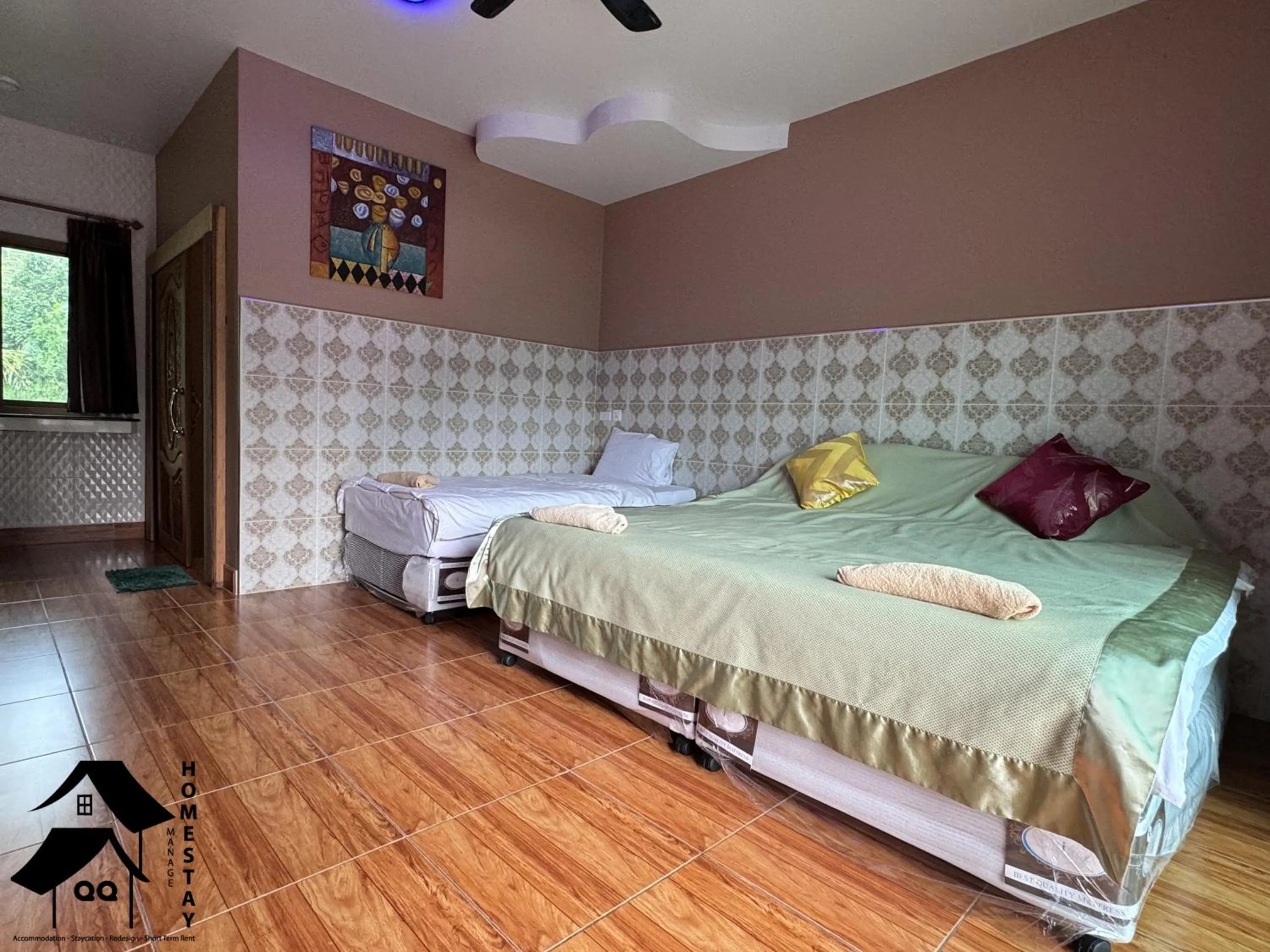 Bed in Happy Garden Resort Betong