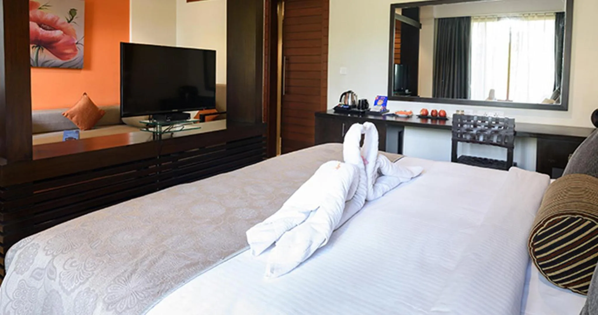 Bed in The Golkonda Resort and Spa