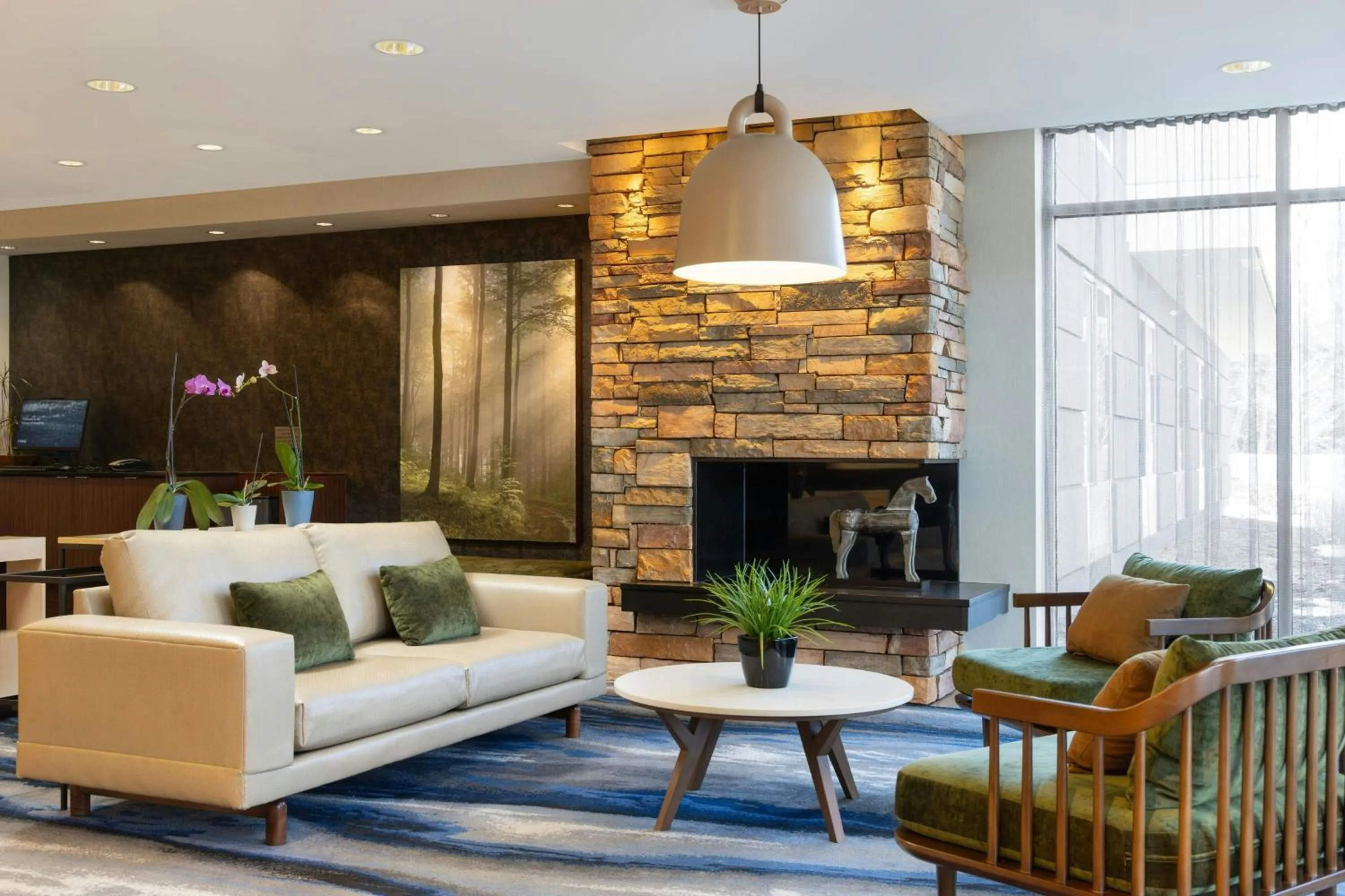 Lobby or reception in Fairfield Inn & Suites by Marriott Springfield Northampton/Amherst