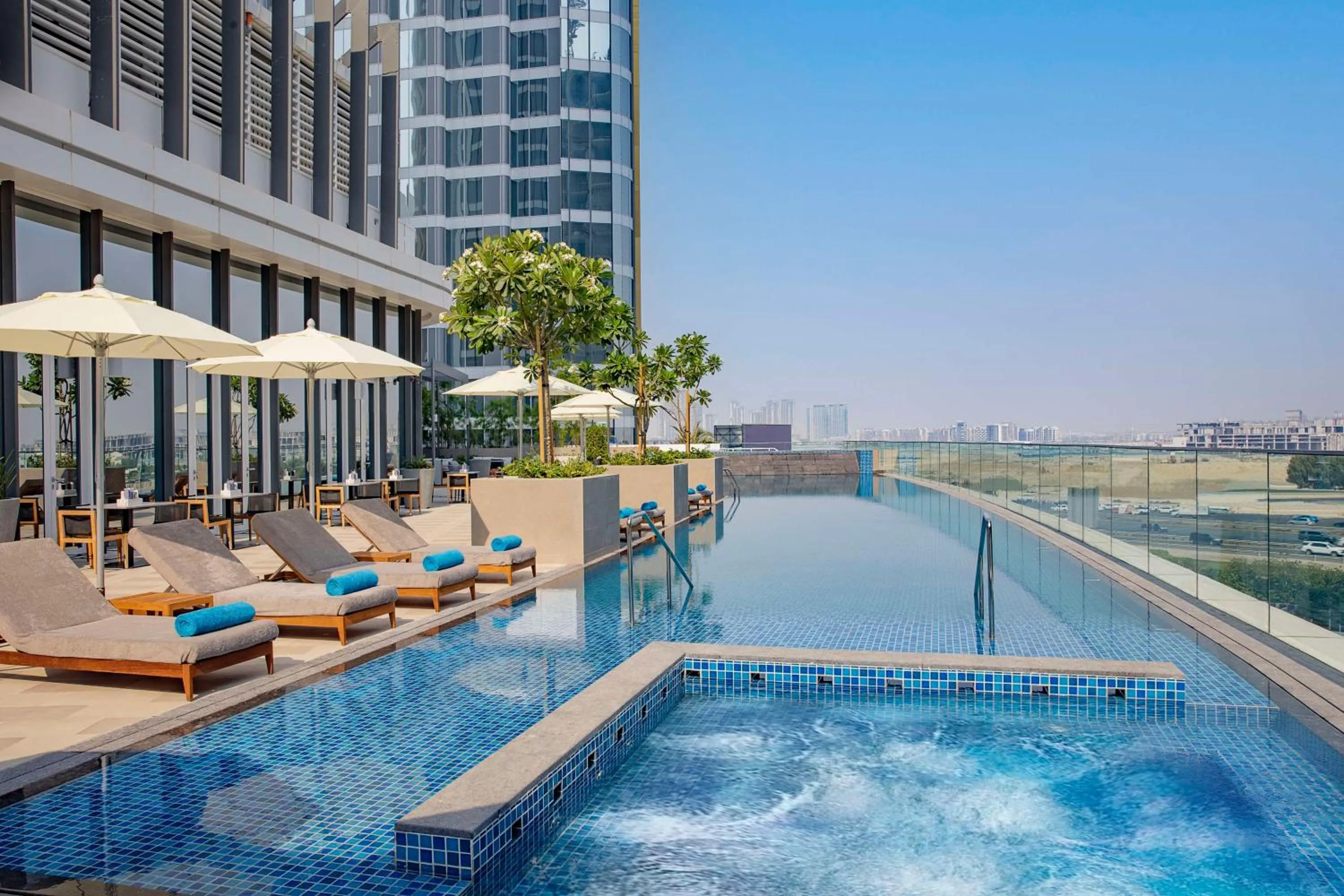 Pool view in Embassy Suites By Hilton Dubai Business Bay