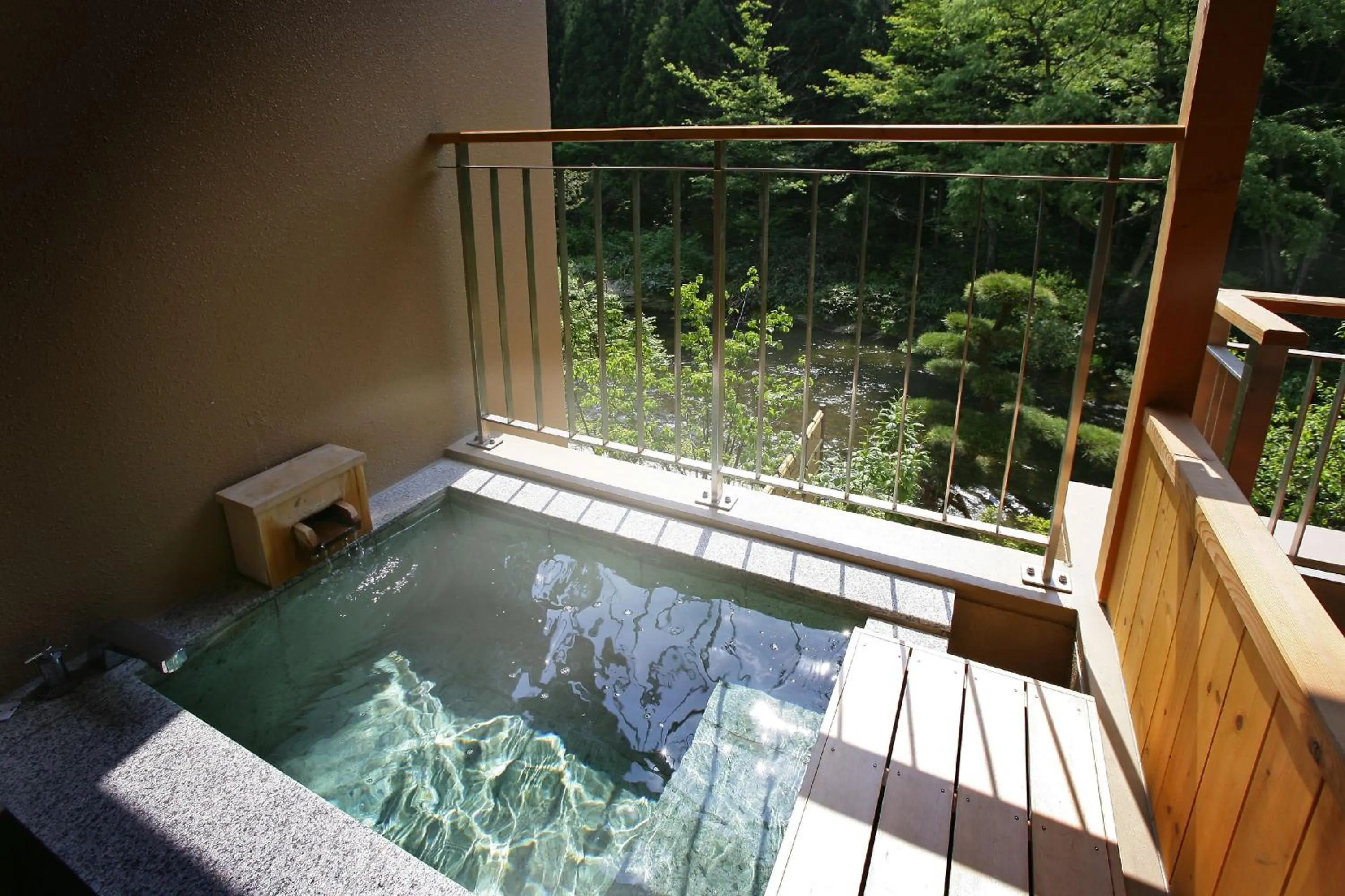Hot Spring Bath, Pool View in Ryokan Yusen Shidate
