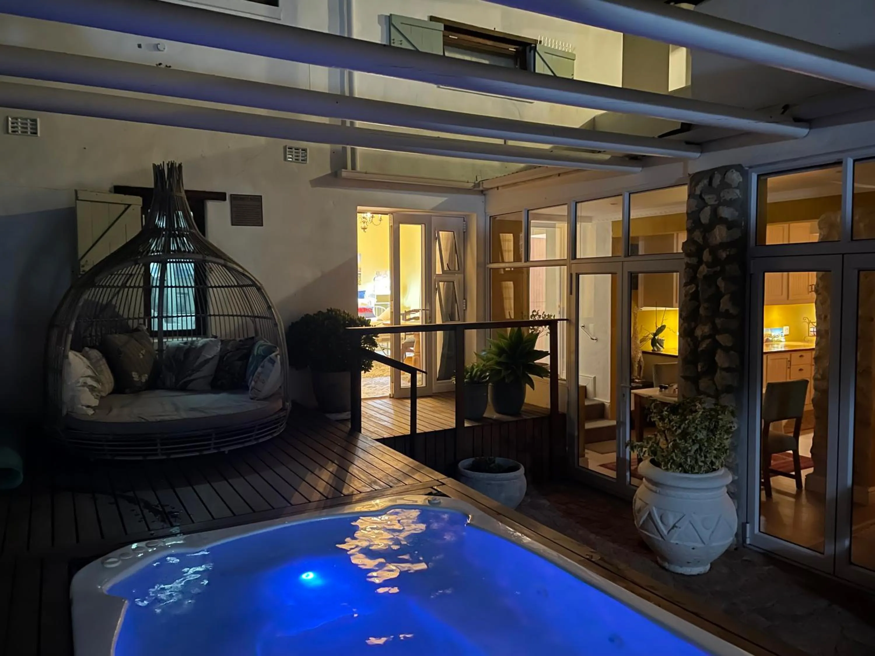 Pool view in Paternoster Manor