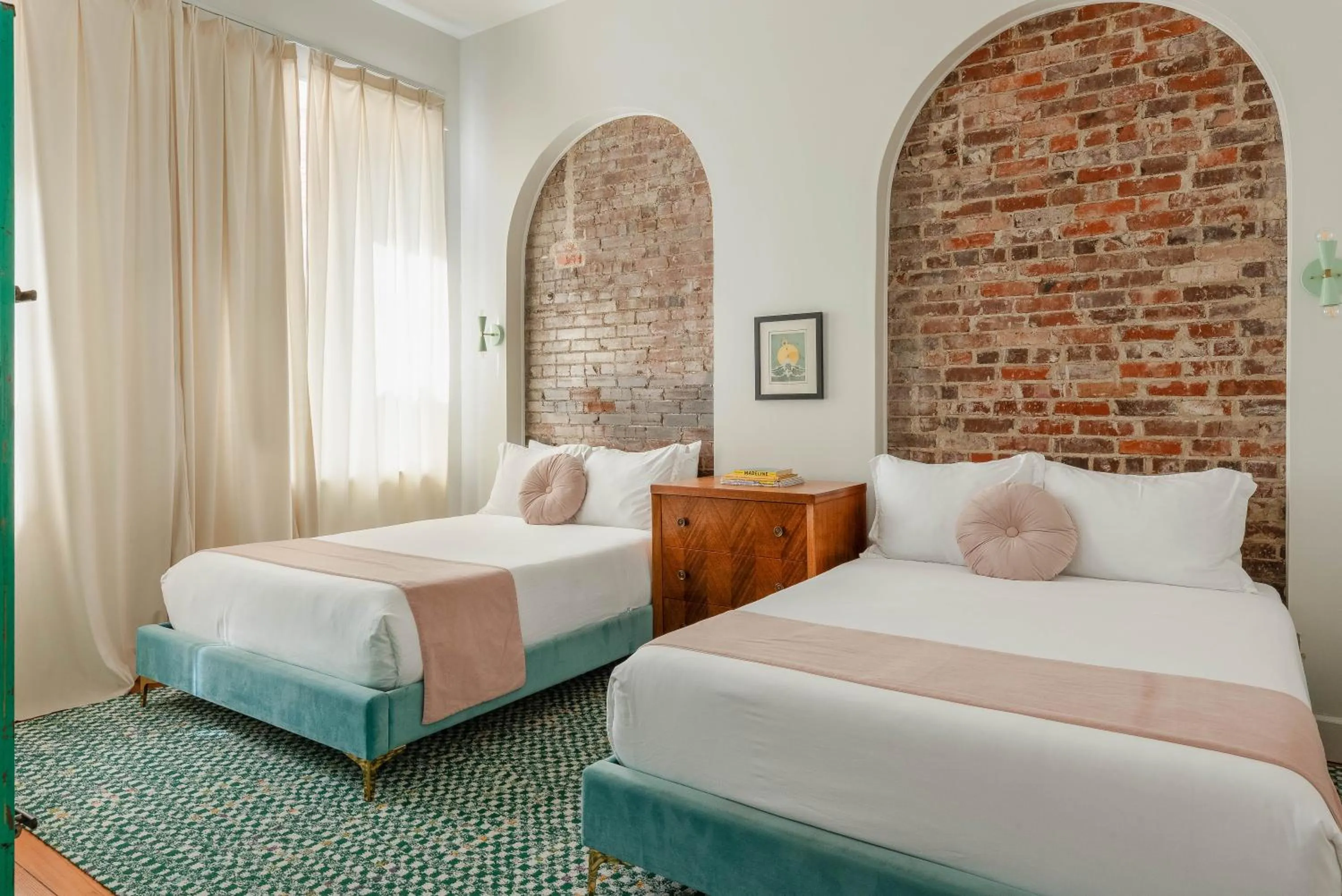 Bed in The Bellwether Hotel