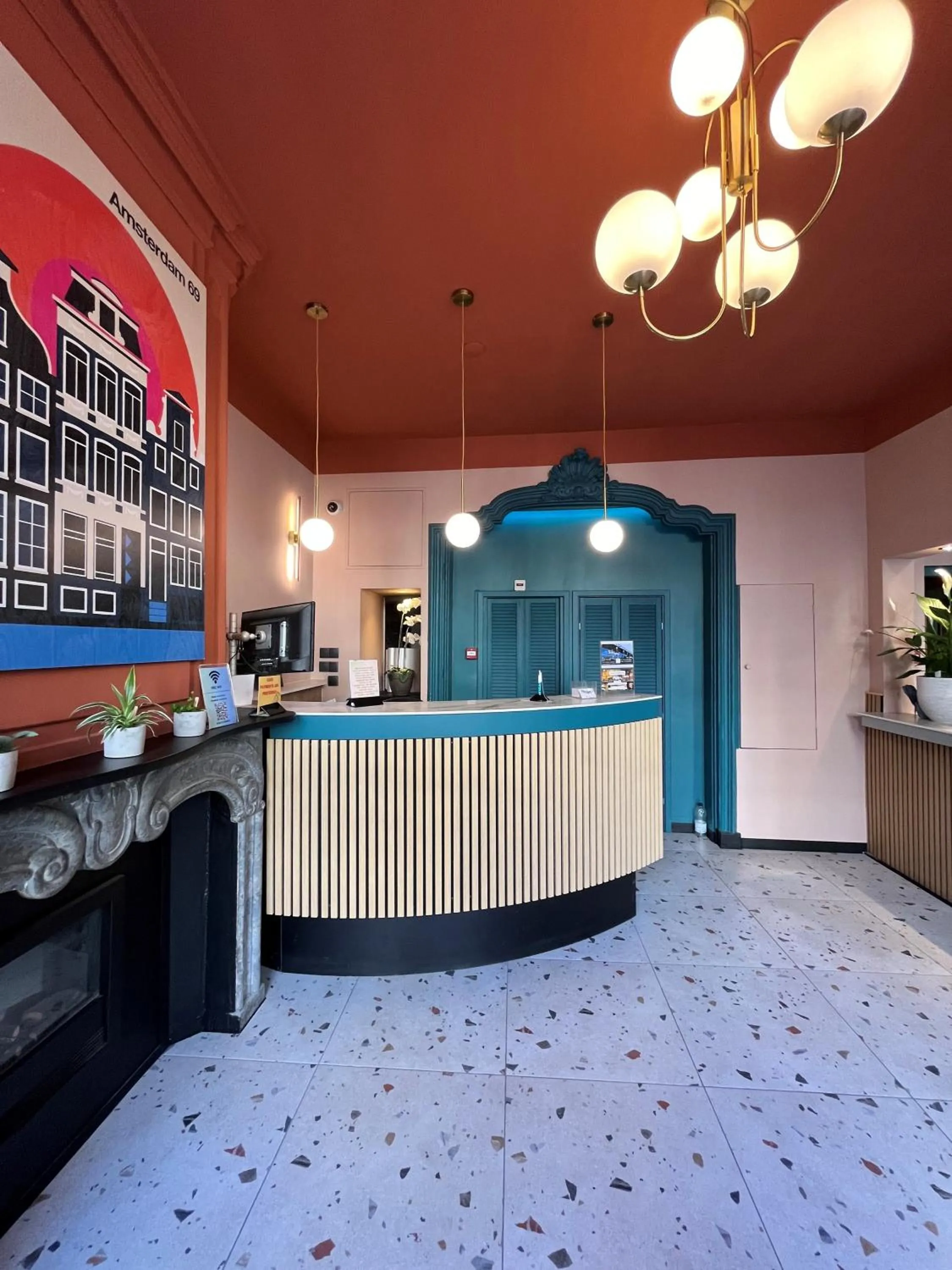 Lobby or reception in Heart of Amsterdam Hostel