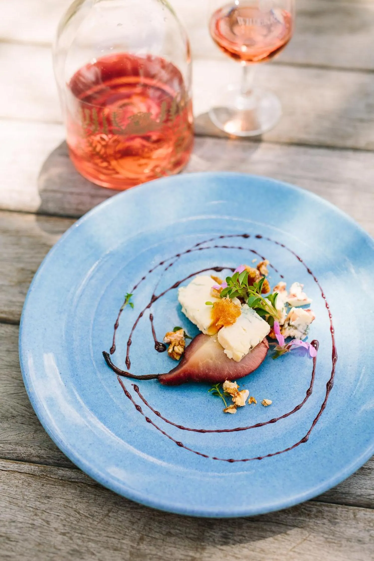 Food and drinks in Endless Vineyards at Wildekrans Wine Estate