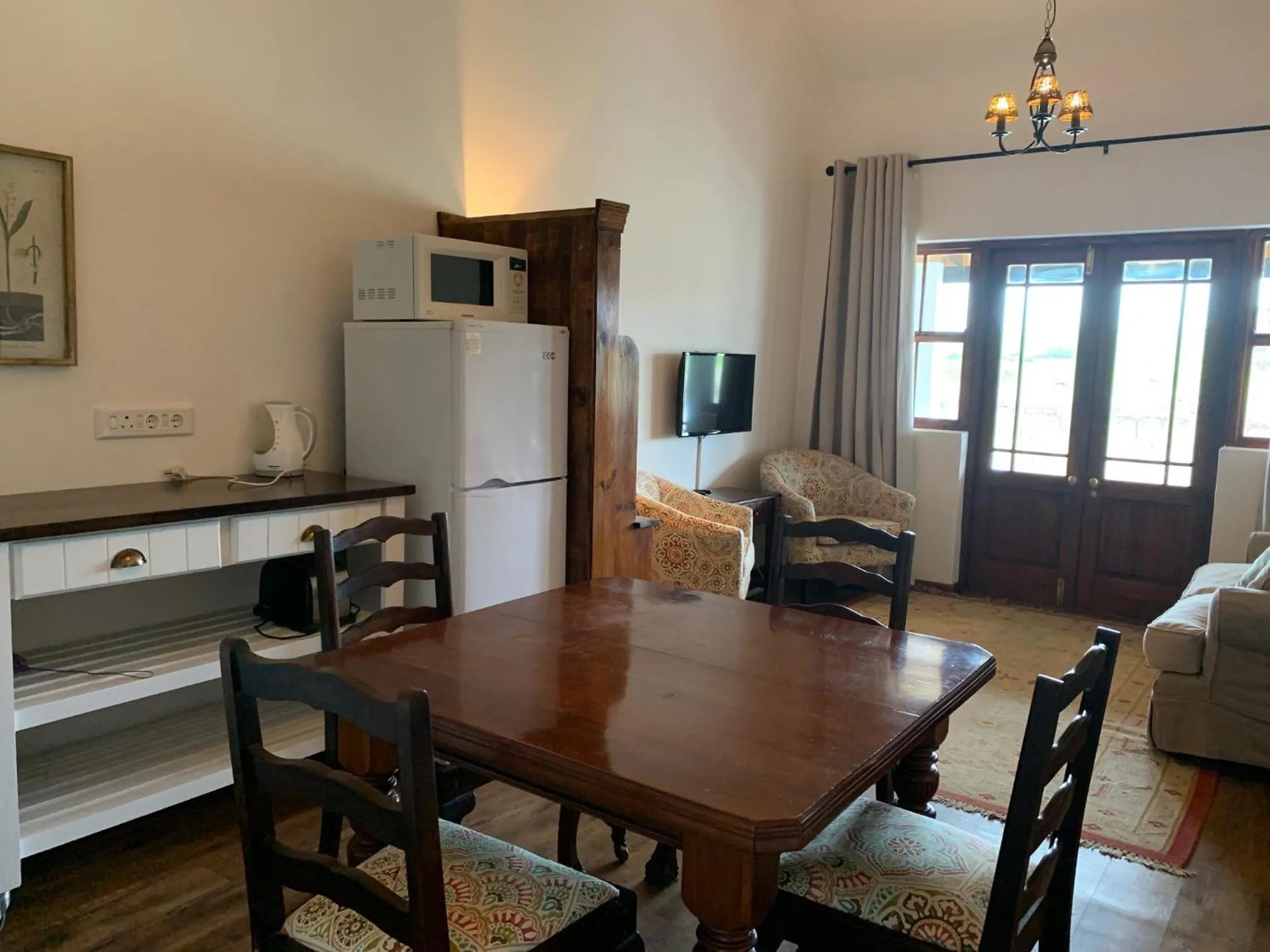 Seating area in Endless Vineyards at Wildekrans Wine Estate