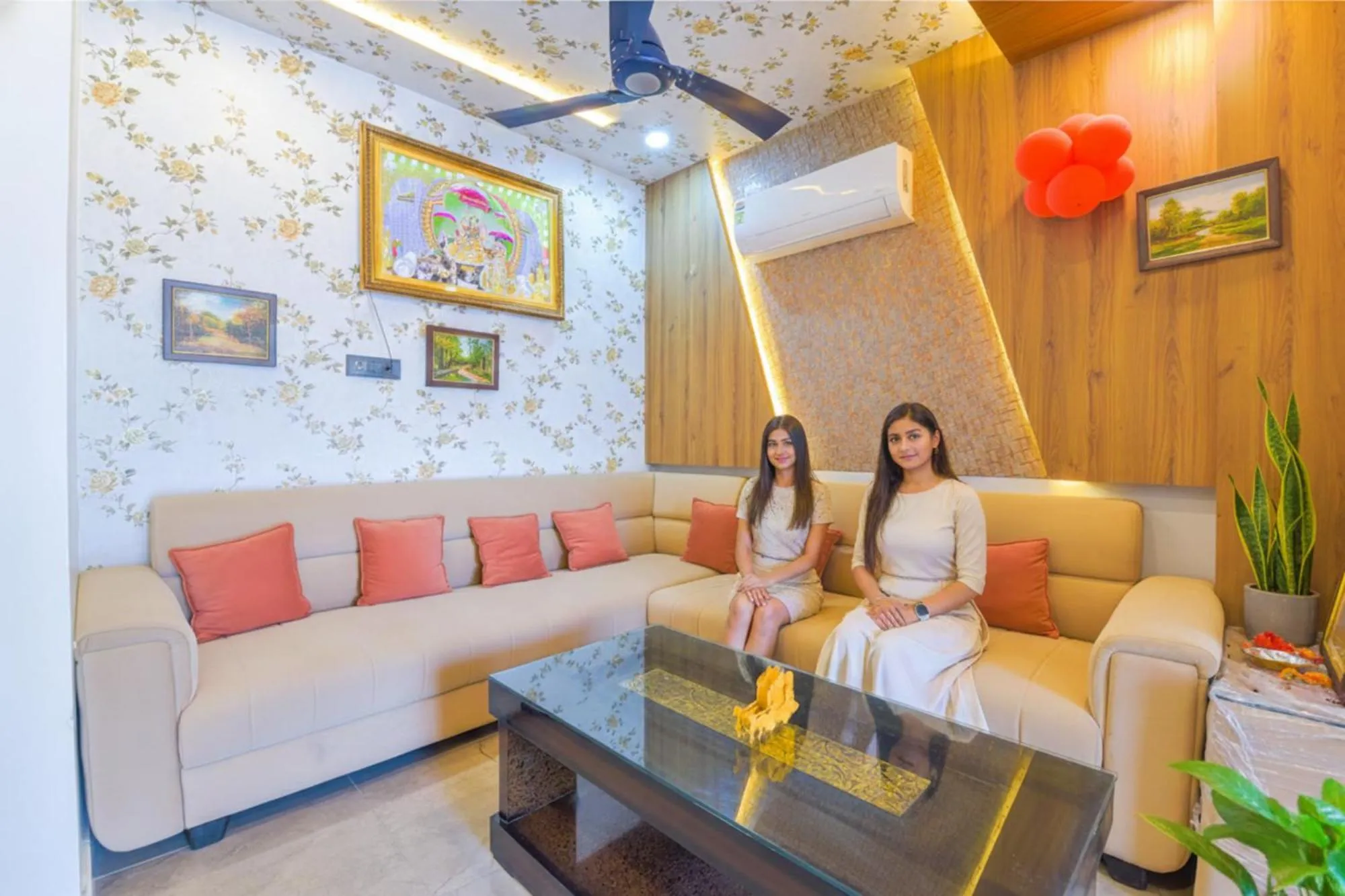 Seating area in FabHotel Bohra International