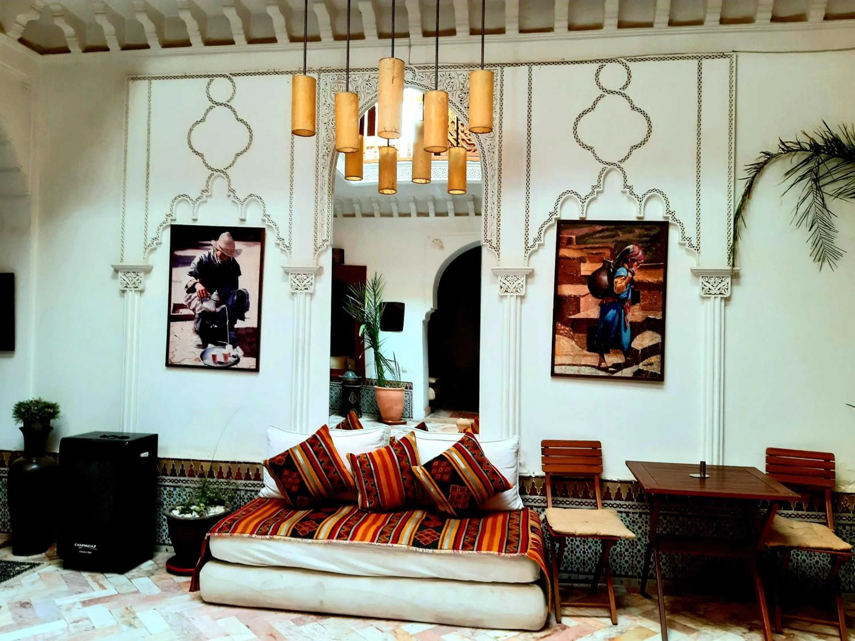 Seating area in Riad Radia