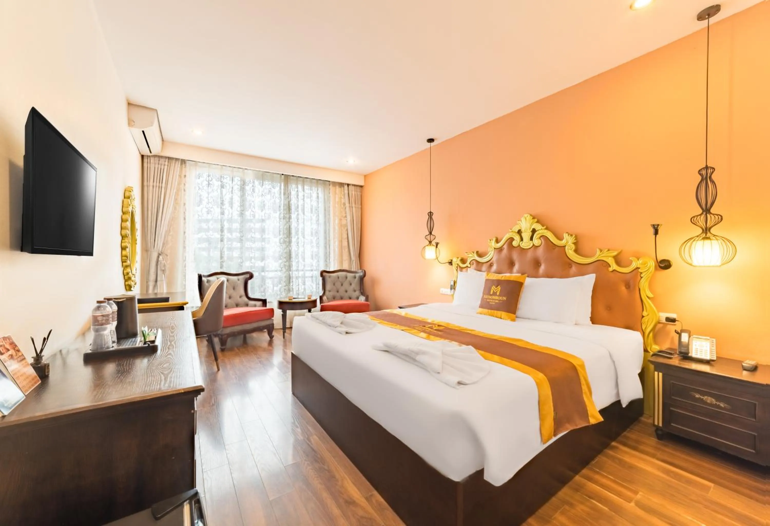 Bed in Xaysomboun Hotel & SPA