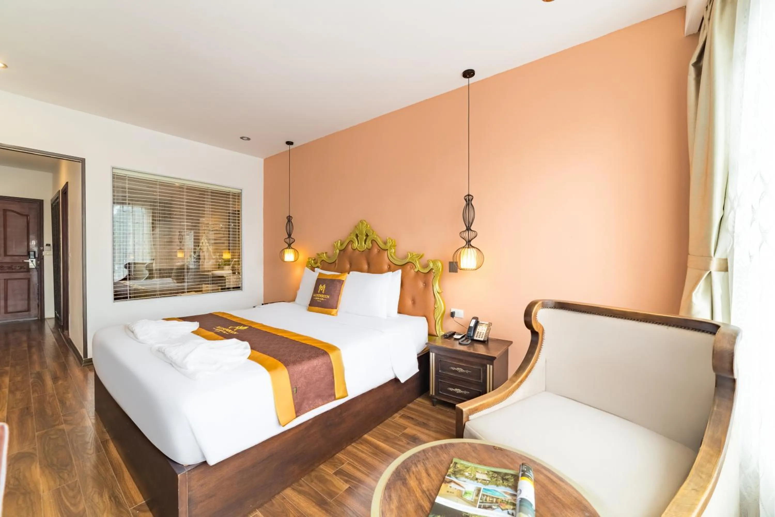 Bed in Xaysomboun Hotel & SPA