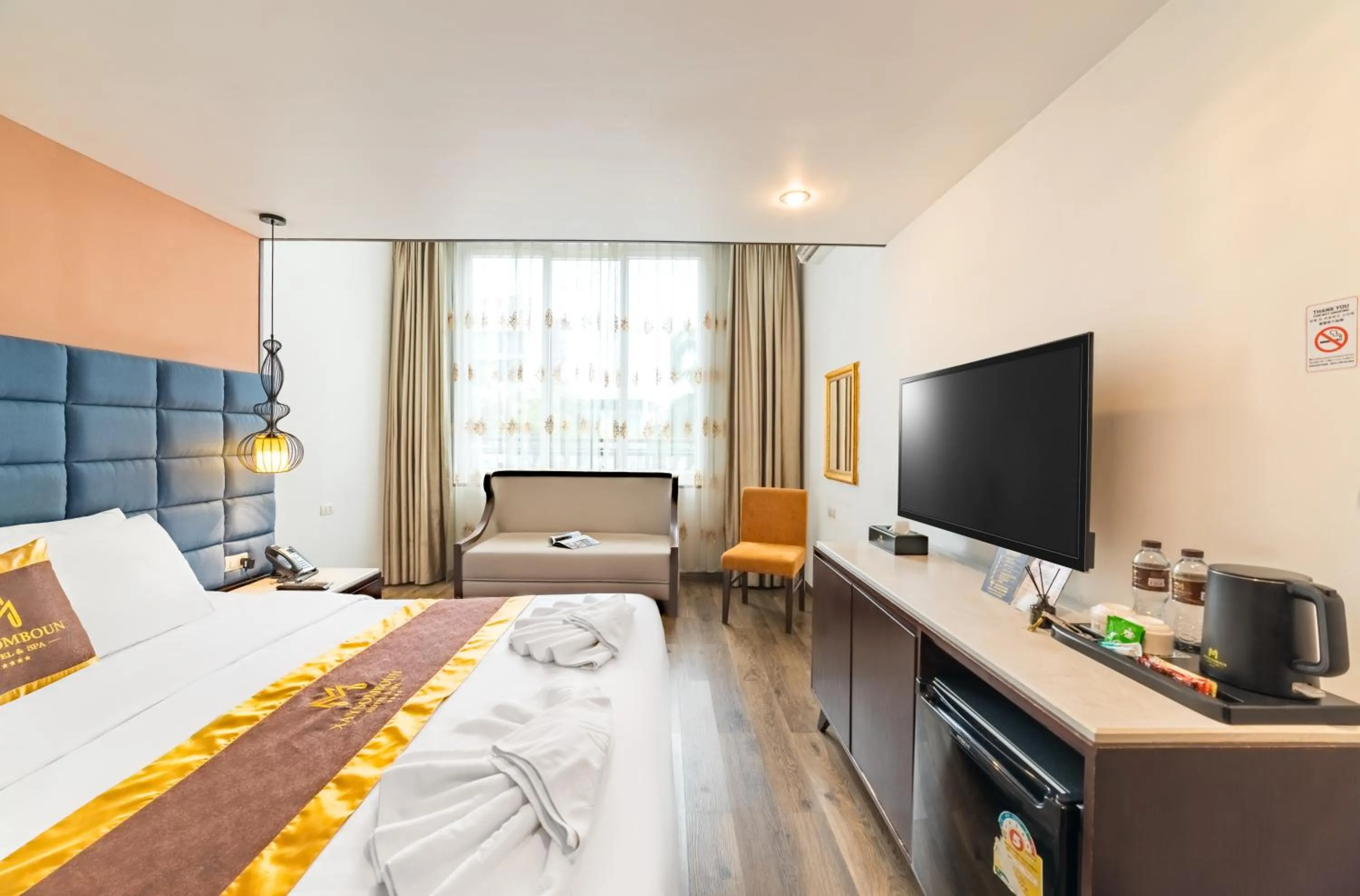 Bed in Xaysomboun Hotel & SPA