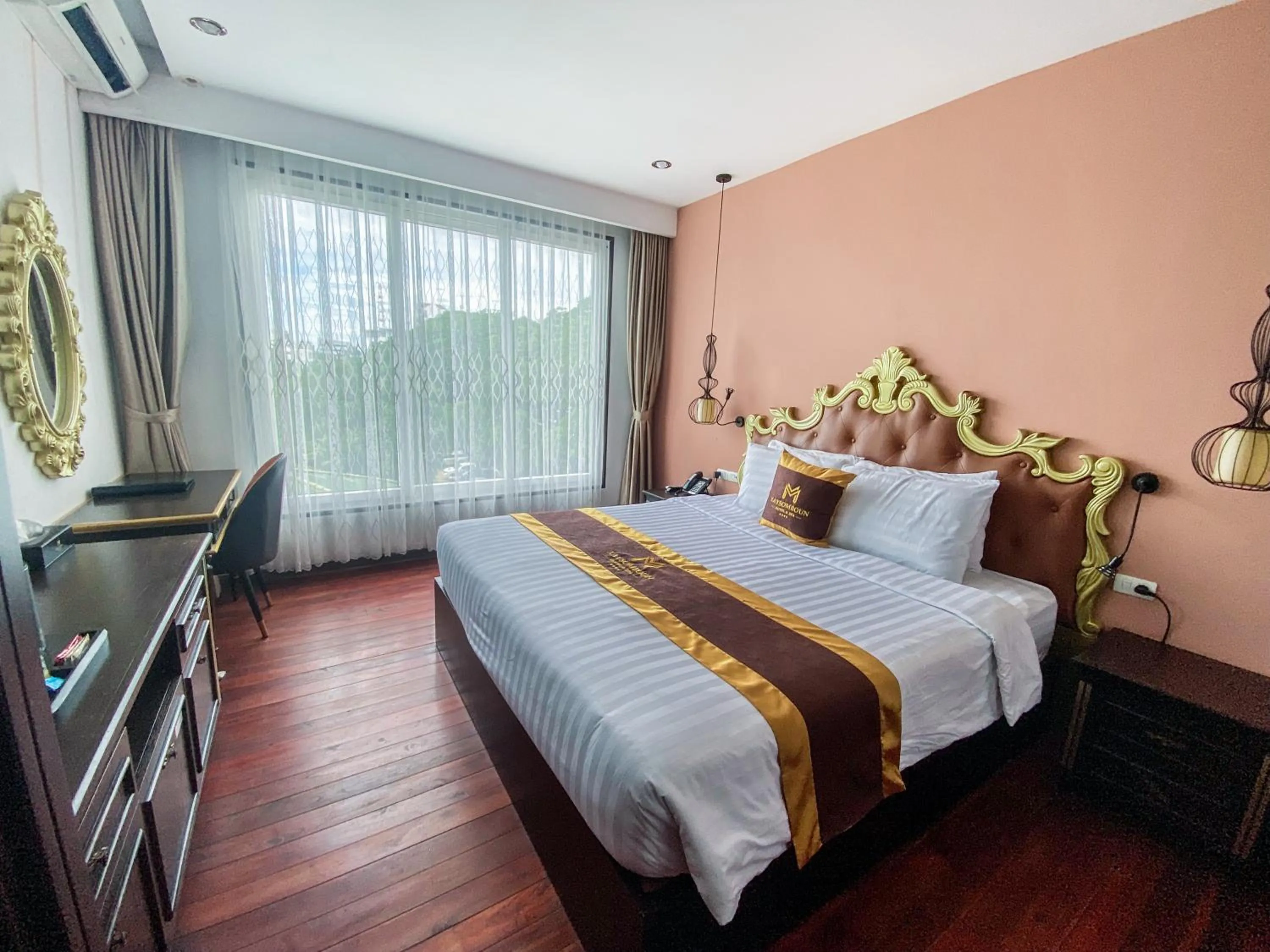 Bed in Xaysomboun Hotel & SPA