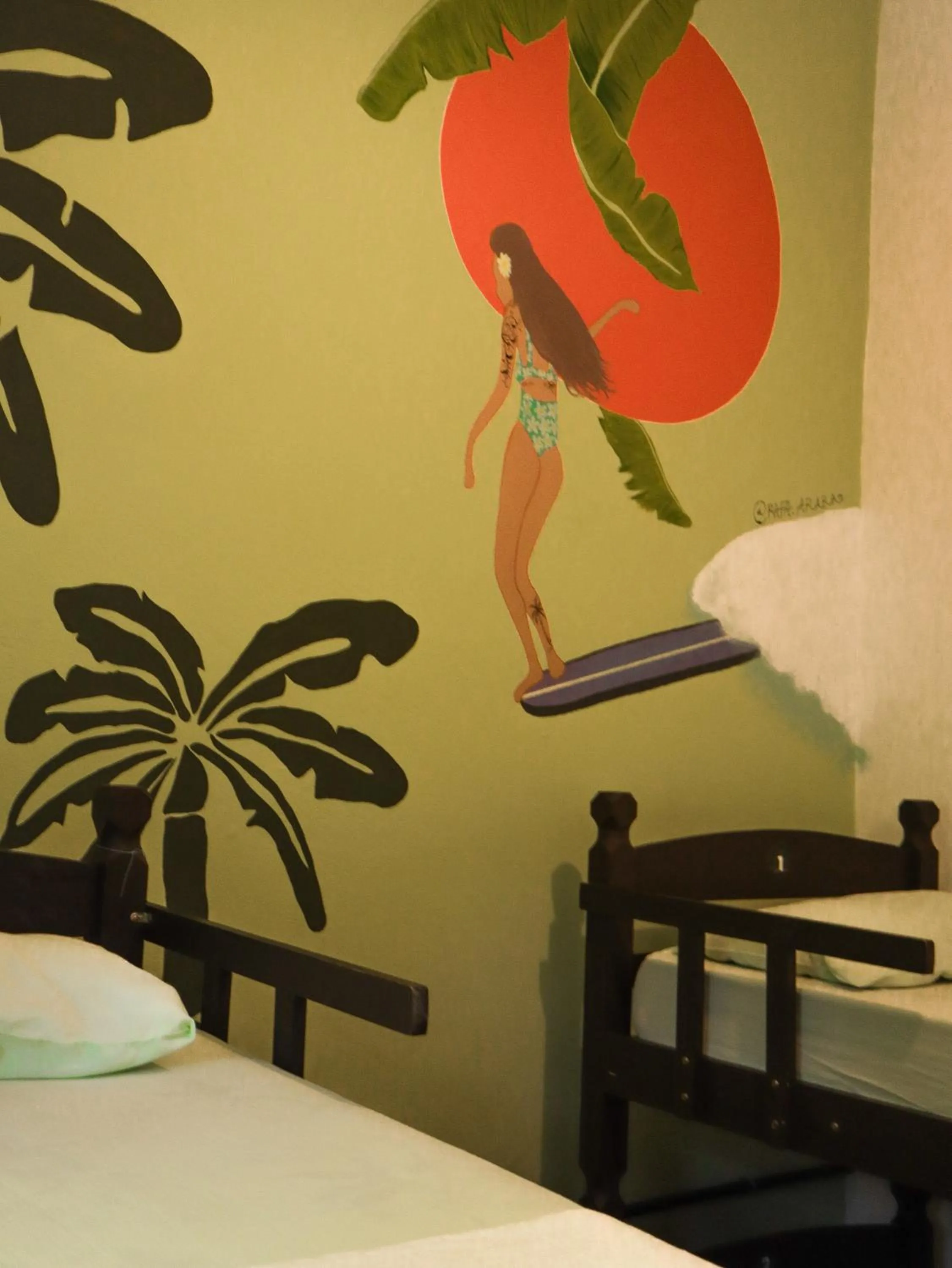 Decorative detail, Bed in Pousada e Hostel Marthi