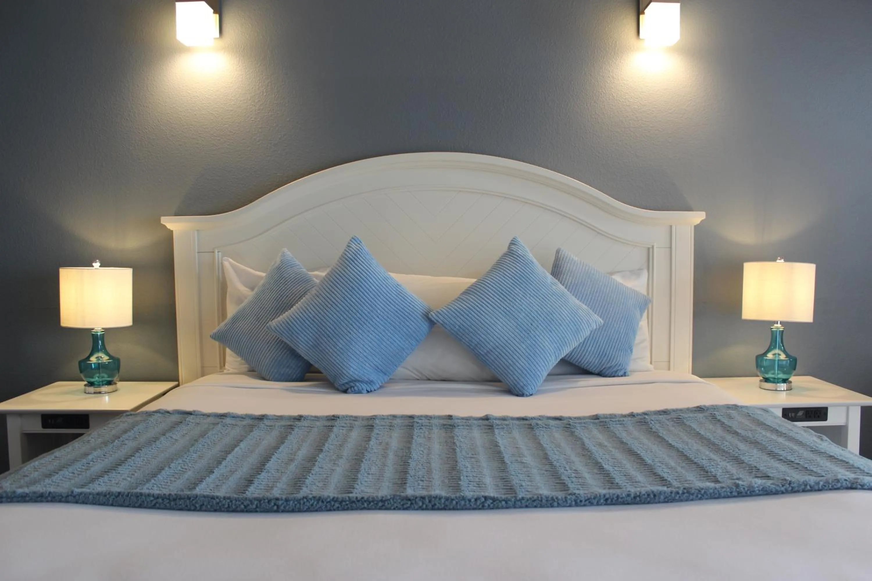 Bed in The Oceanfront Inn