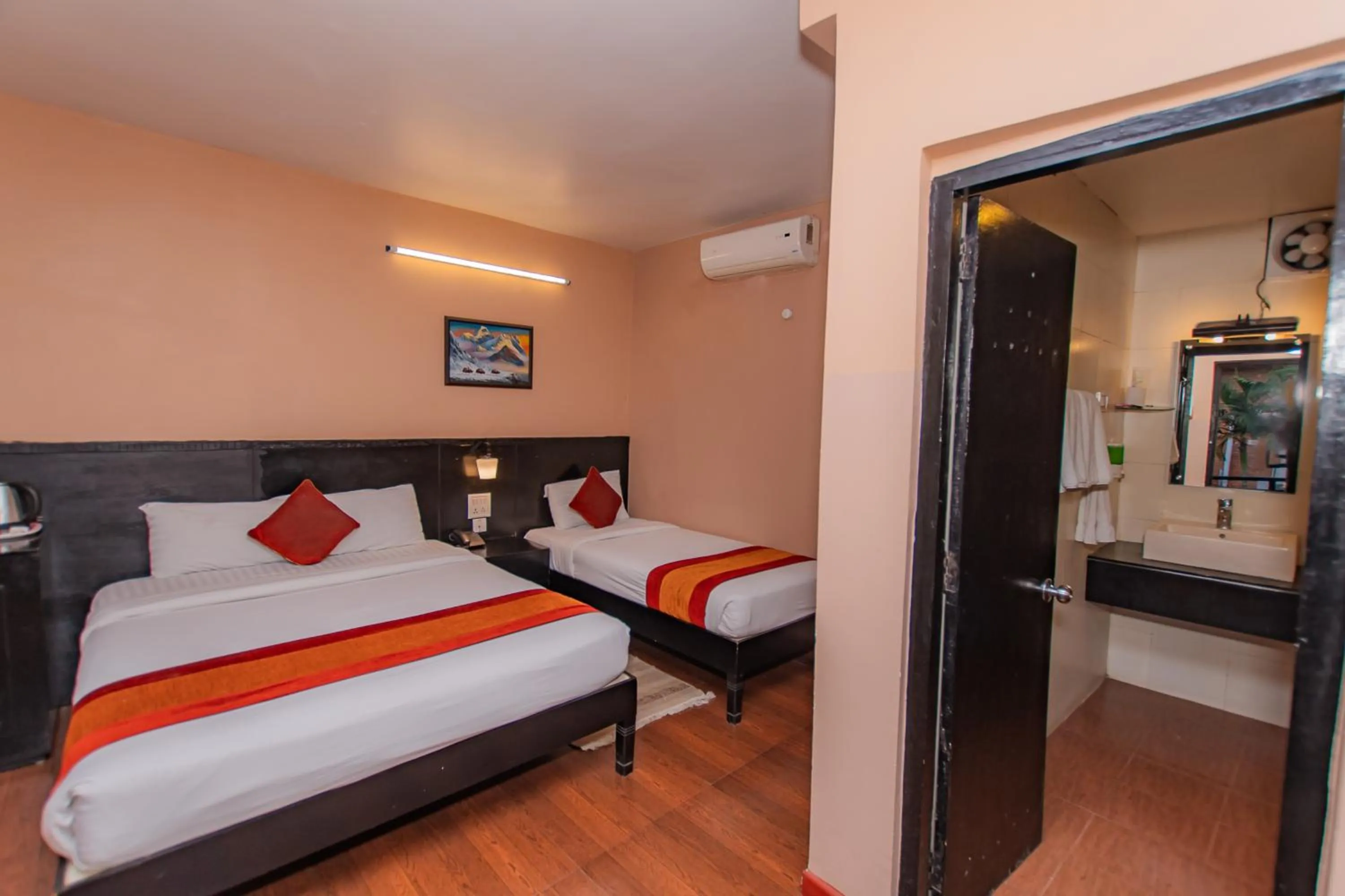 Bed in Moonlight Resort and Spa